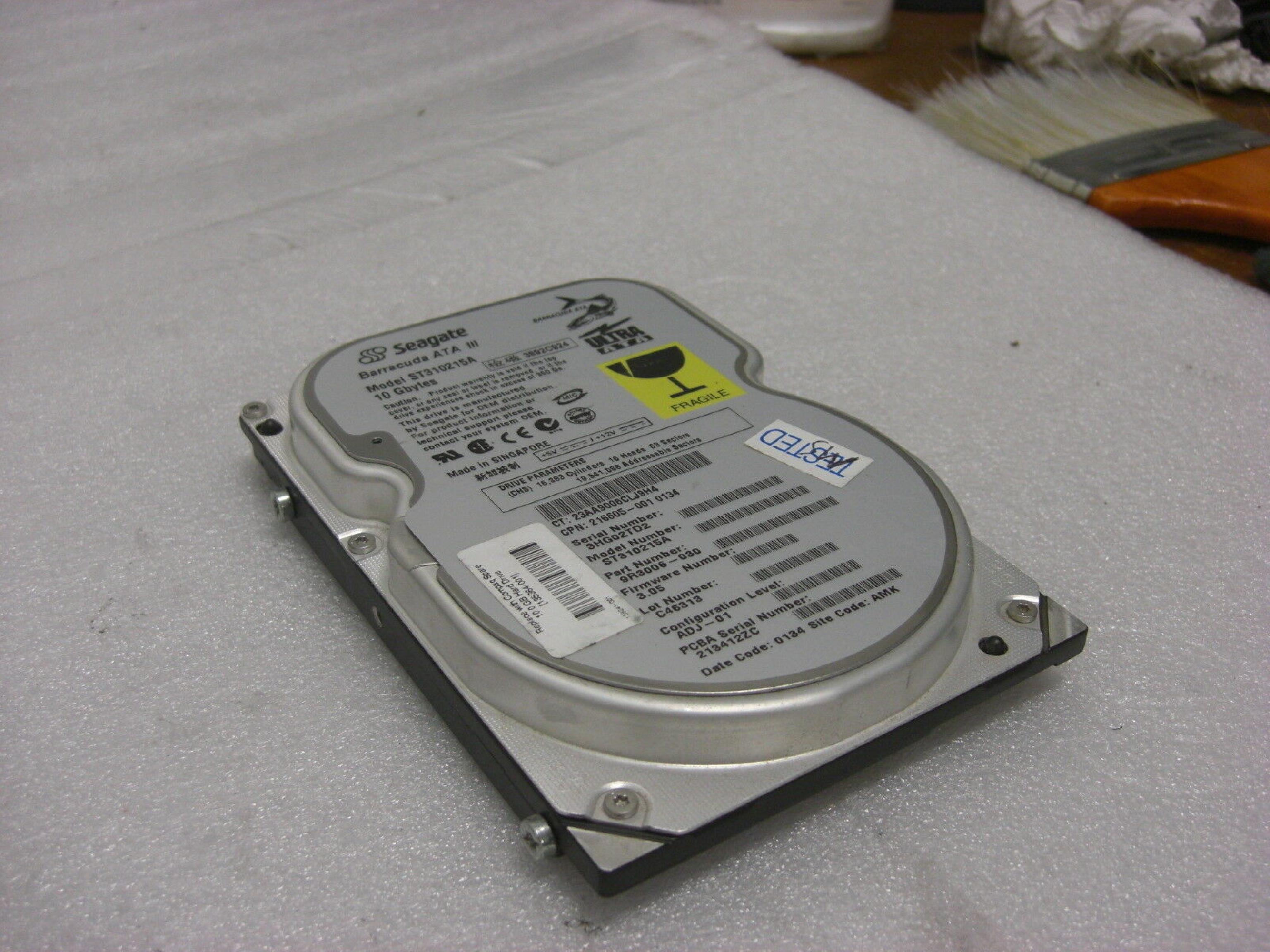 WESTERN DIGITAL / SEAGATE / WD 135364-001 EXPERT 10GB AT 3.5 INCH HARD DRIVE IDE 3.5INCH 5400RPM 10.2GB