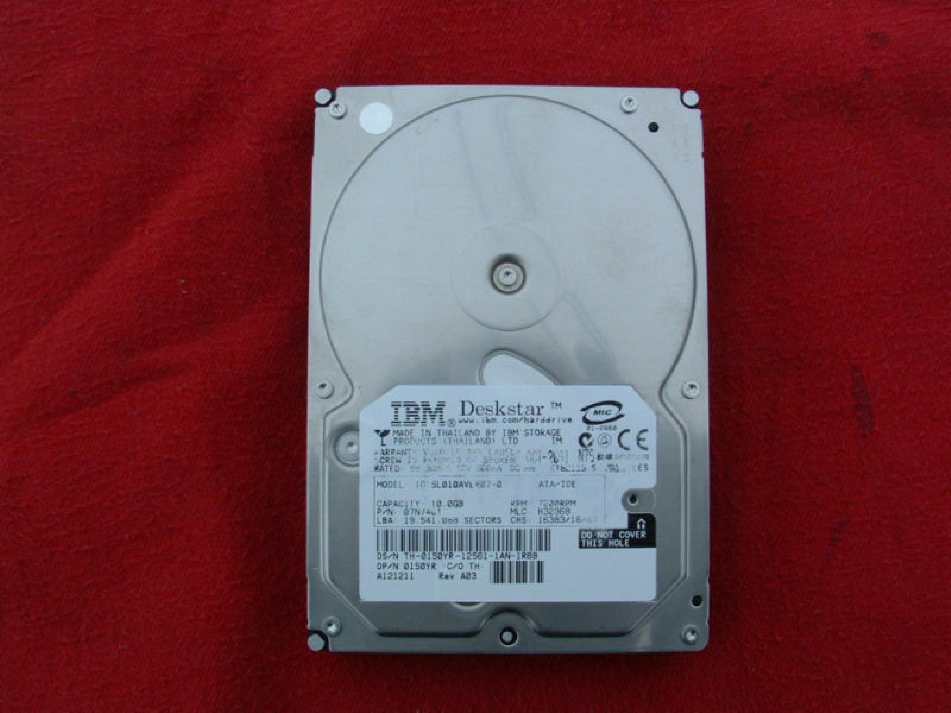 IBM 0150YR DESKSTAR 10GB 7200RPM AT 3.5 INCH HARD DRIVE