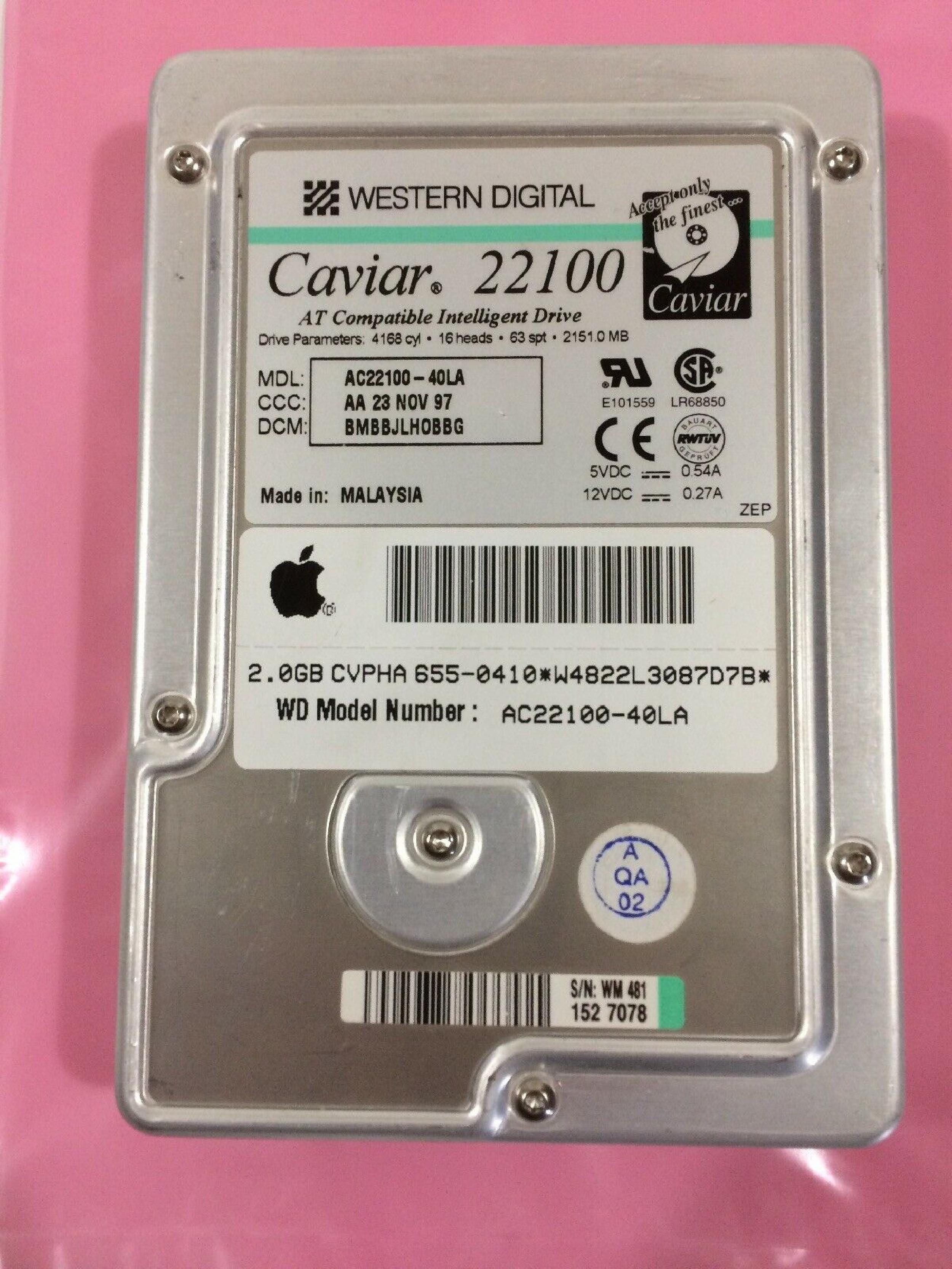 WESTERN DIGITAL / WD 22100 2111MB AT HARD DRIVE 2111.8MB 3.5 INCH IDE