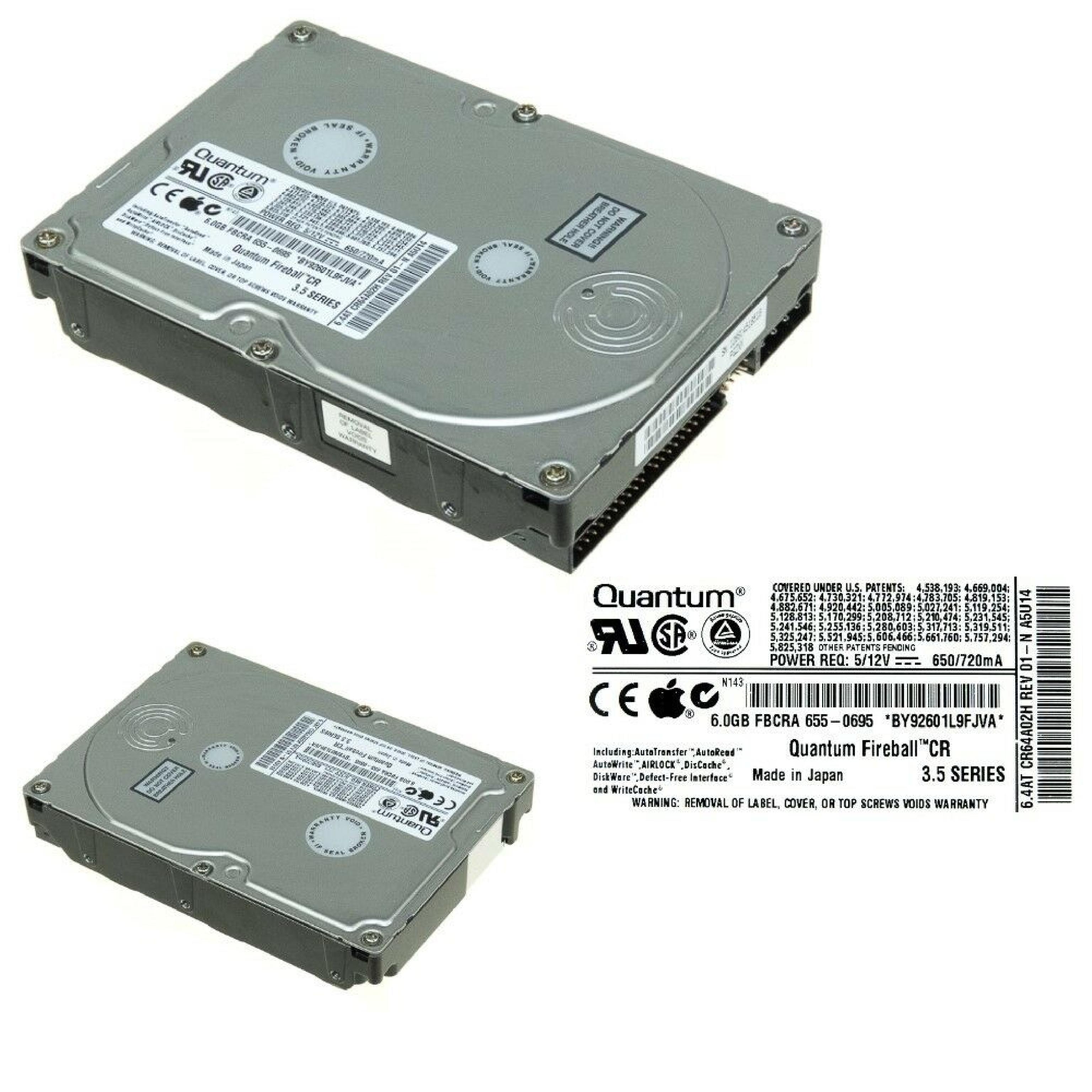 QUANTUM CR64A02H 6GB AT 3.5 INCH HARD DRIVE