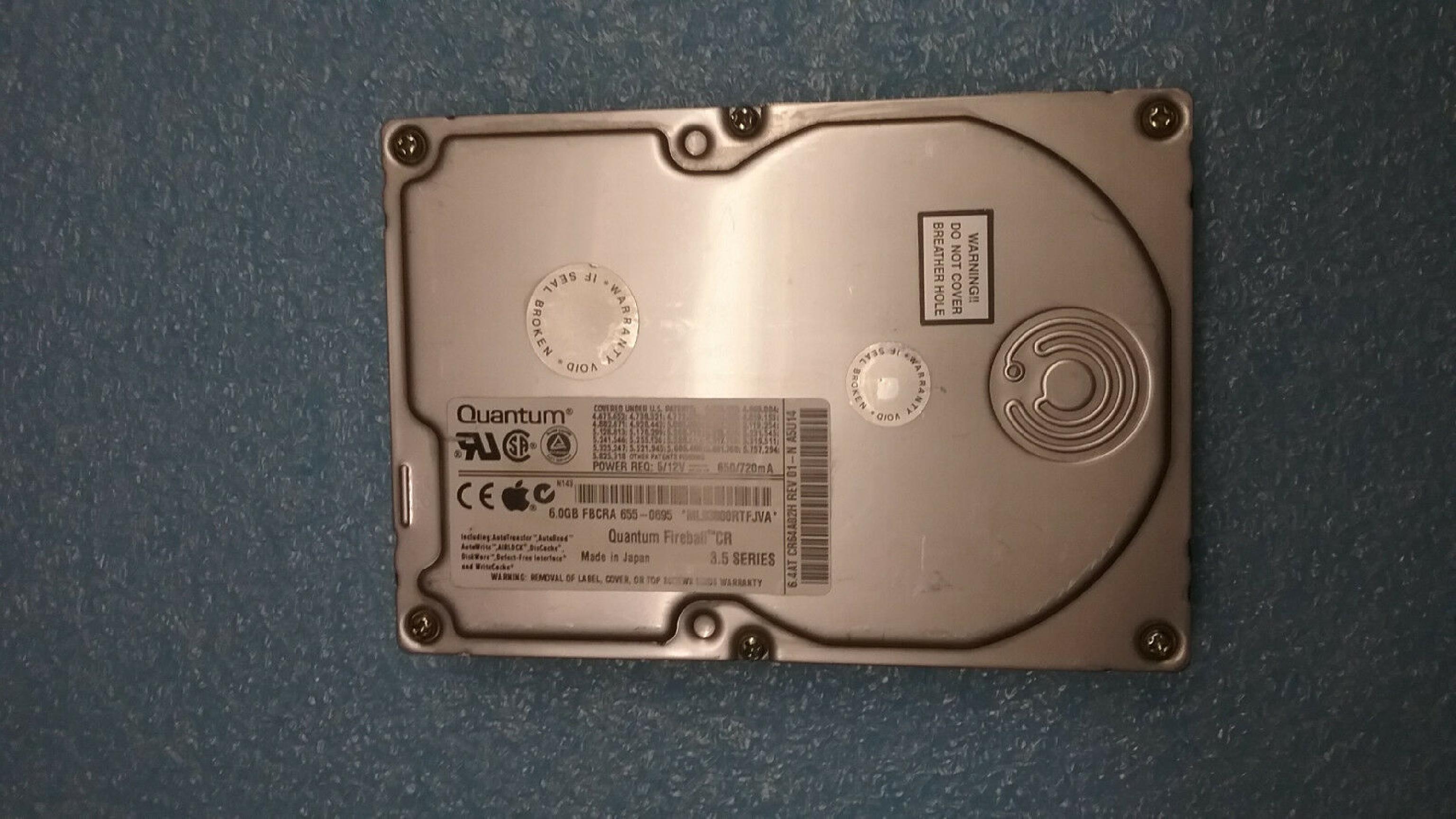 QUANTUM CR64A02H 6GB AT 3.5 INCH HARD DRIVE