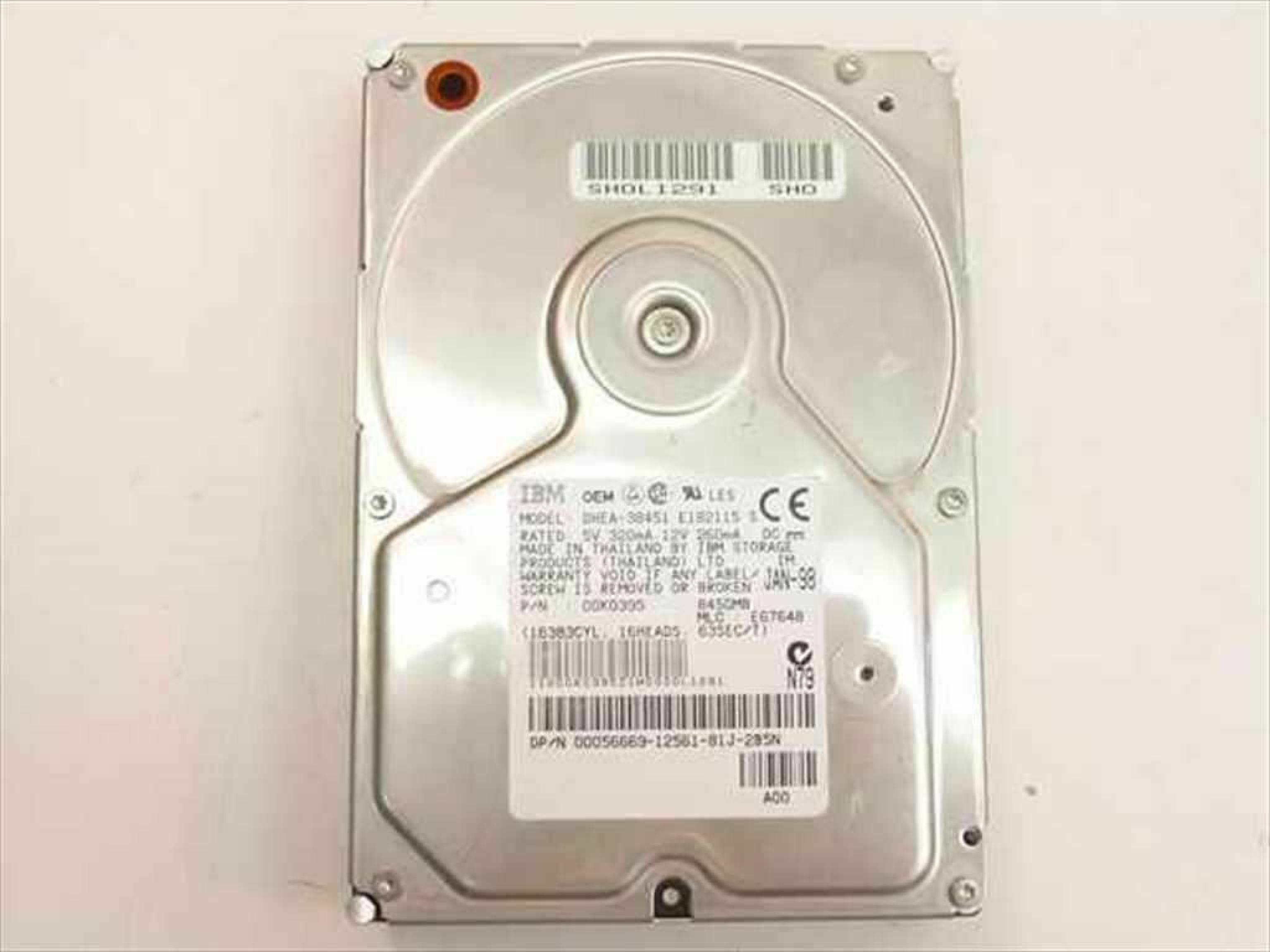 IBM / DELL 56669 8450MB AT 3.5 INCH HARD DRIVE 8.4GB IDE MLC E67648 MAY-98