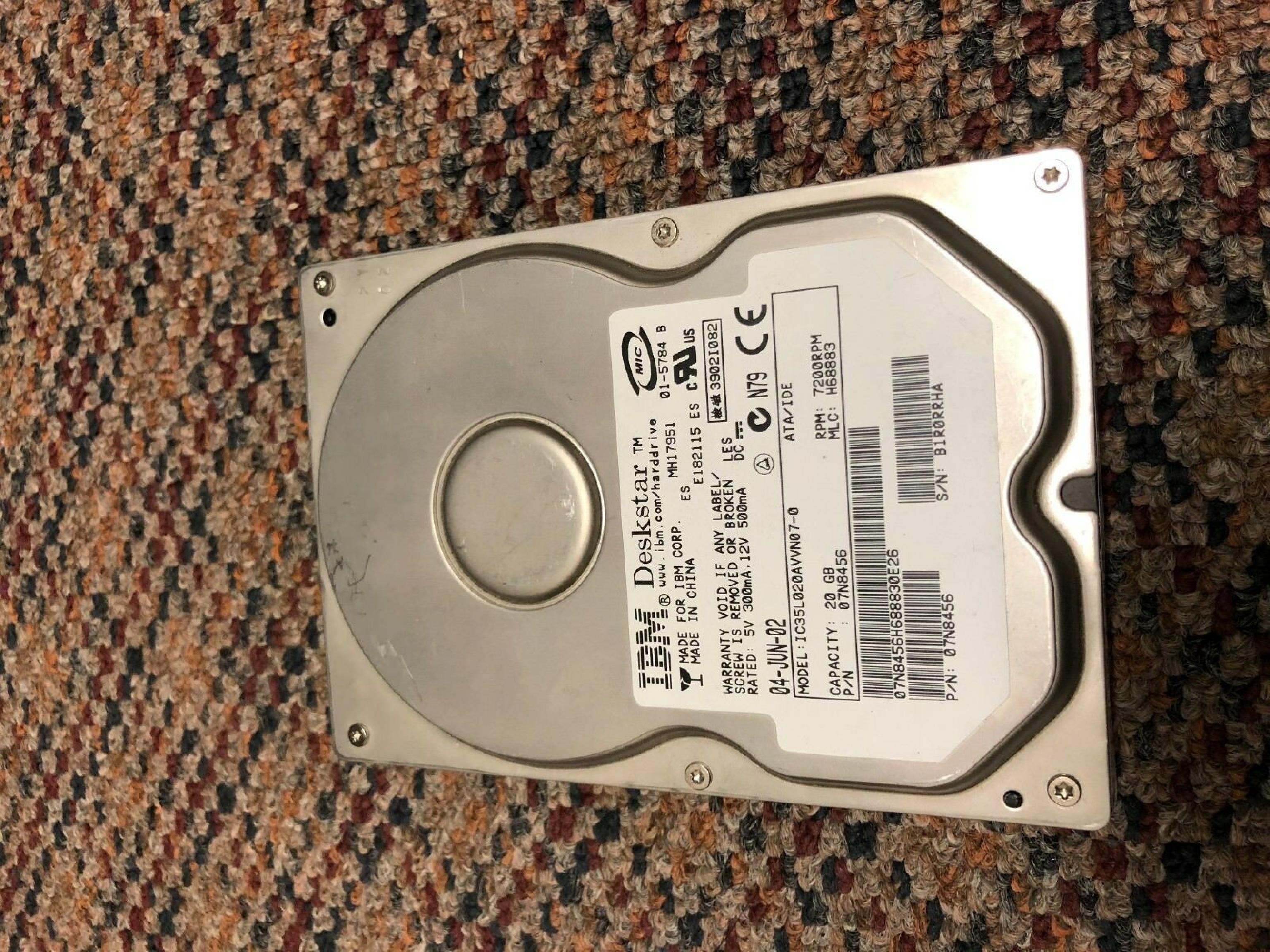 IBM IC35L020AVVN07-0 DESKSTAR 20GB AT 3.5 INCH HARD DRIVE