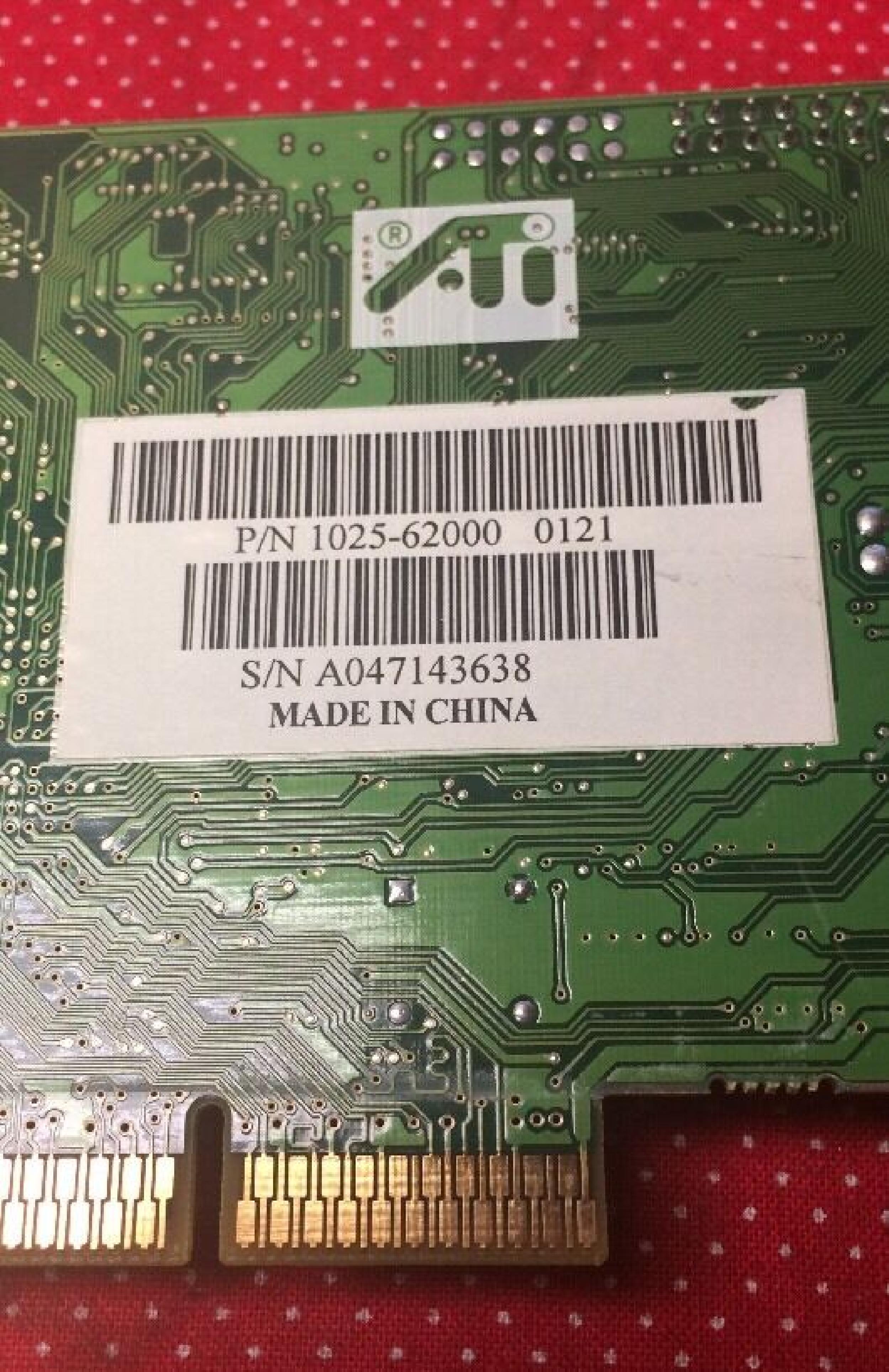 ATI 1025-62000 32MB AGP RAGE-128 VIDEO CARD WITH VGA PORT
