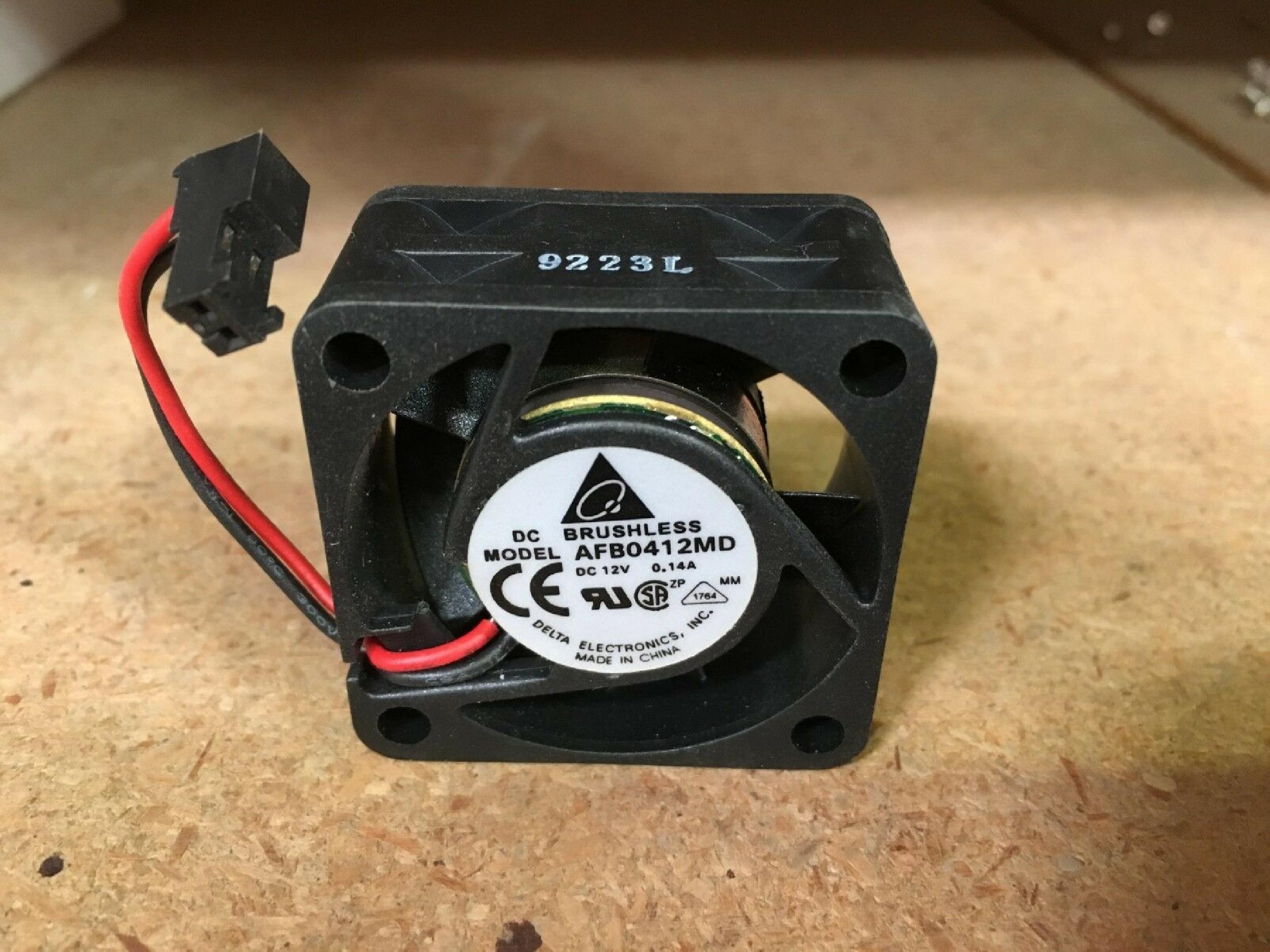DELTA ELECTRONICS INC AFB0412MD FAN 12V DC 0.14A 40MM BY 20MM 2 WIRE
