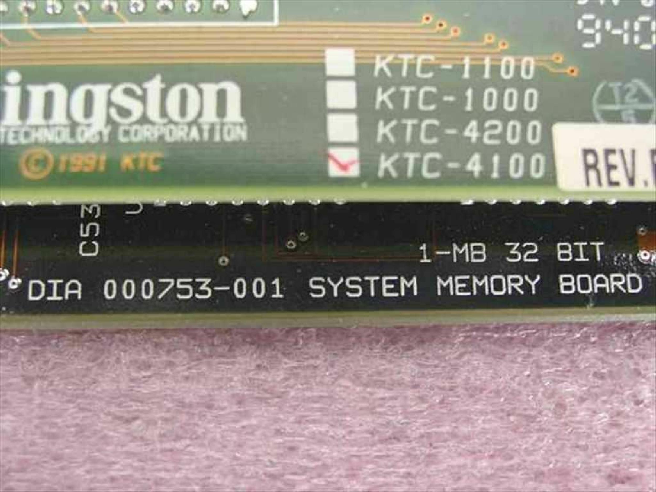 COMPAQ / HEWLETT PACKARD / HP 000753-001 1MB 32 BIT SYSTEM MEMORY BOARD