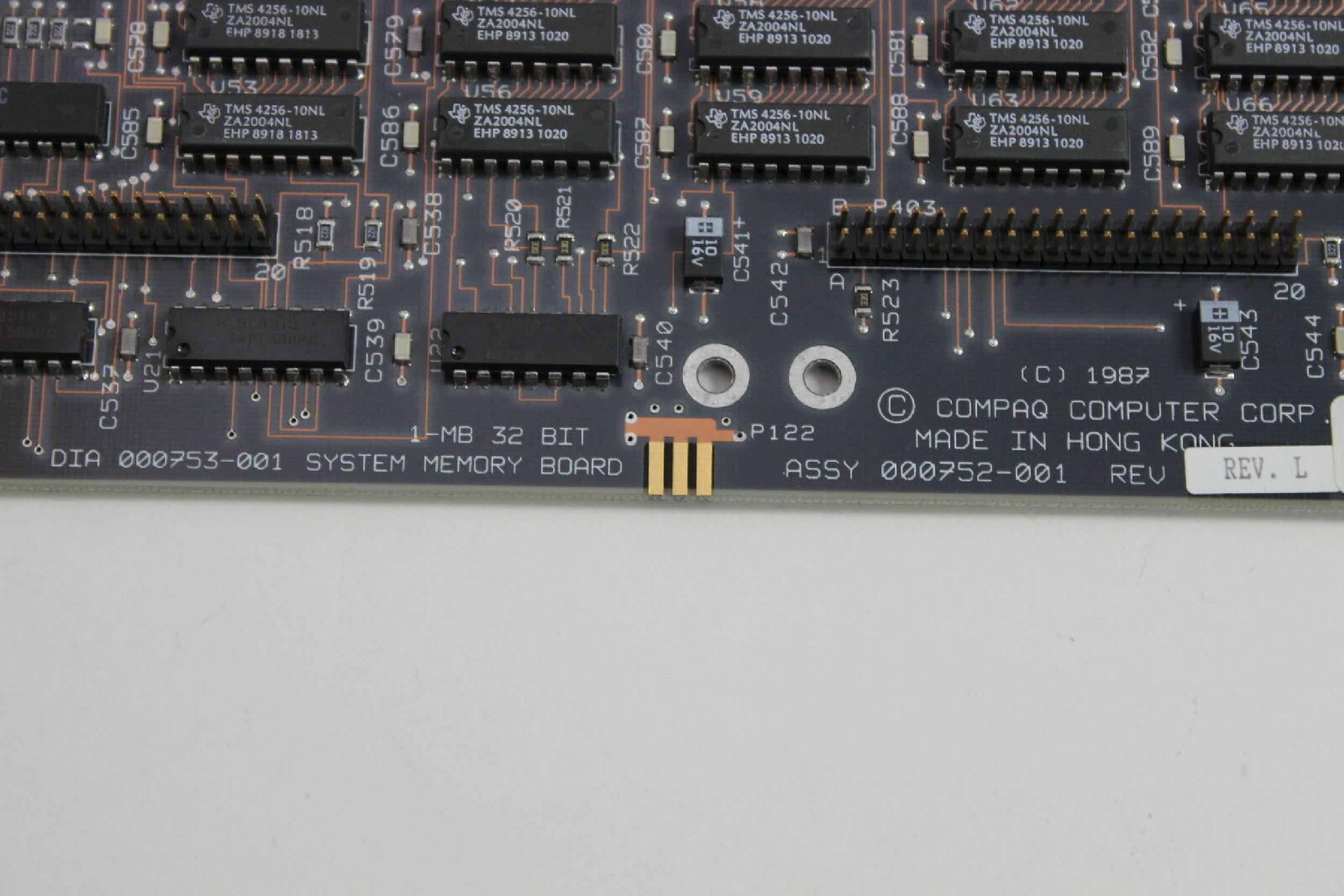 COMPAQ / HEWLETT PACKARD / HP 000752-001 1MB 32 BIT SYSTEM MEMORY BOARD