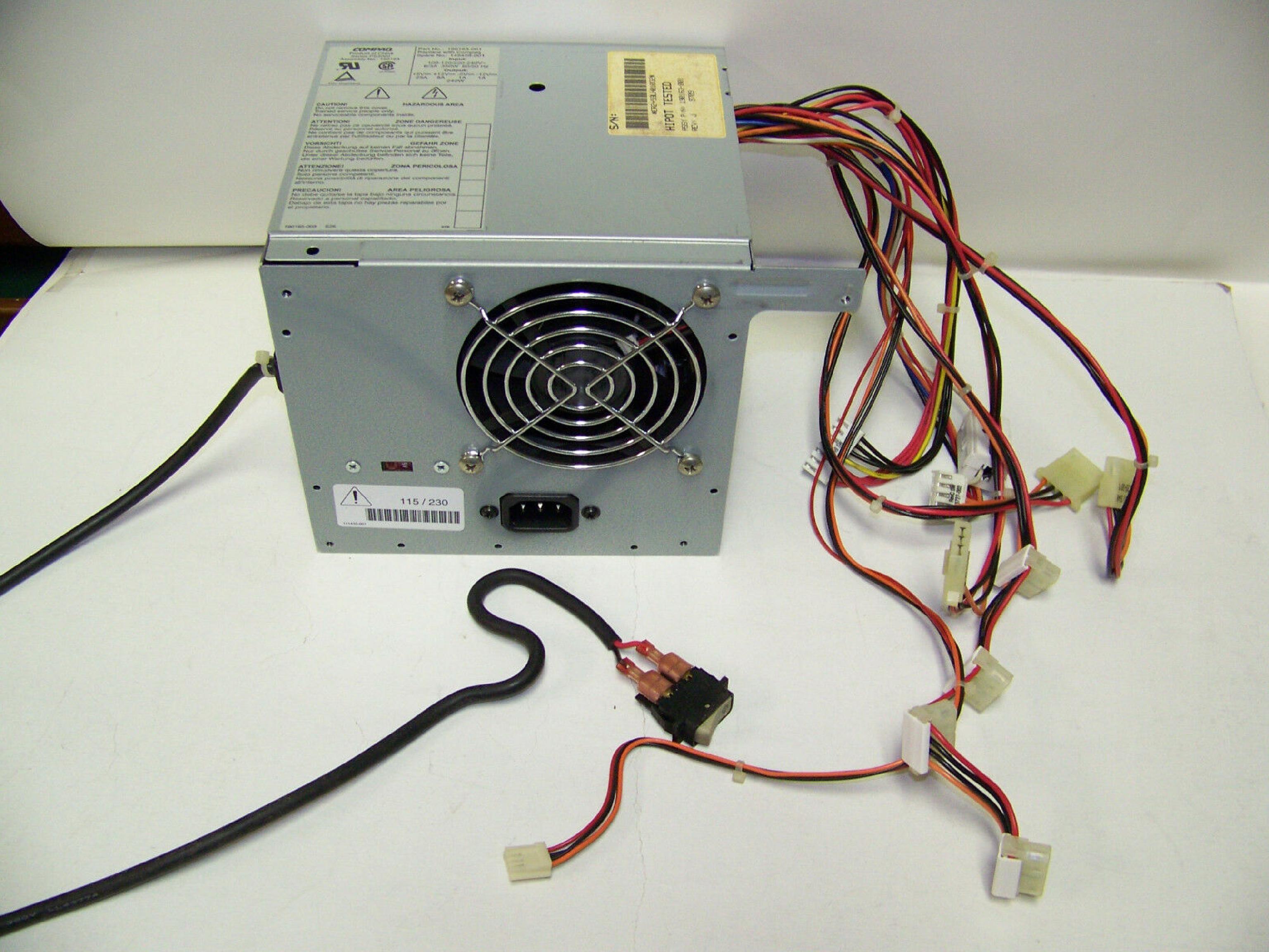 COMPAQ / HEWLETT PACKARD / HP 190163-001 240 WATT POWER SUPPLY PROLIANT PROSIGNIA