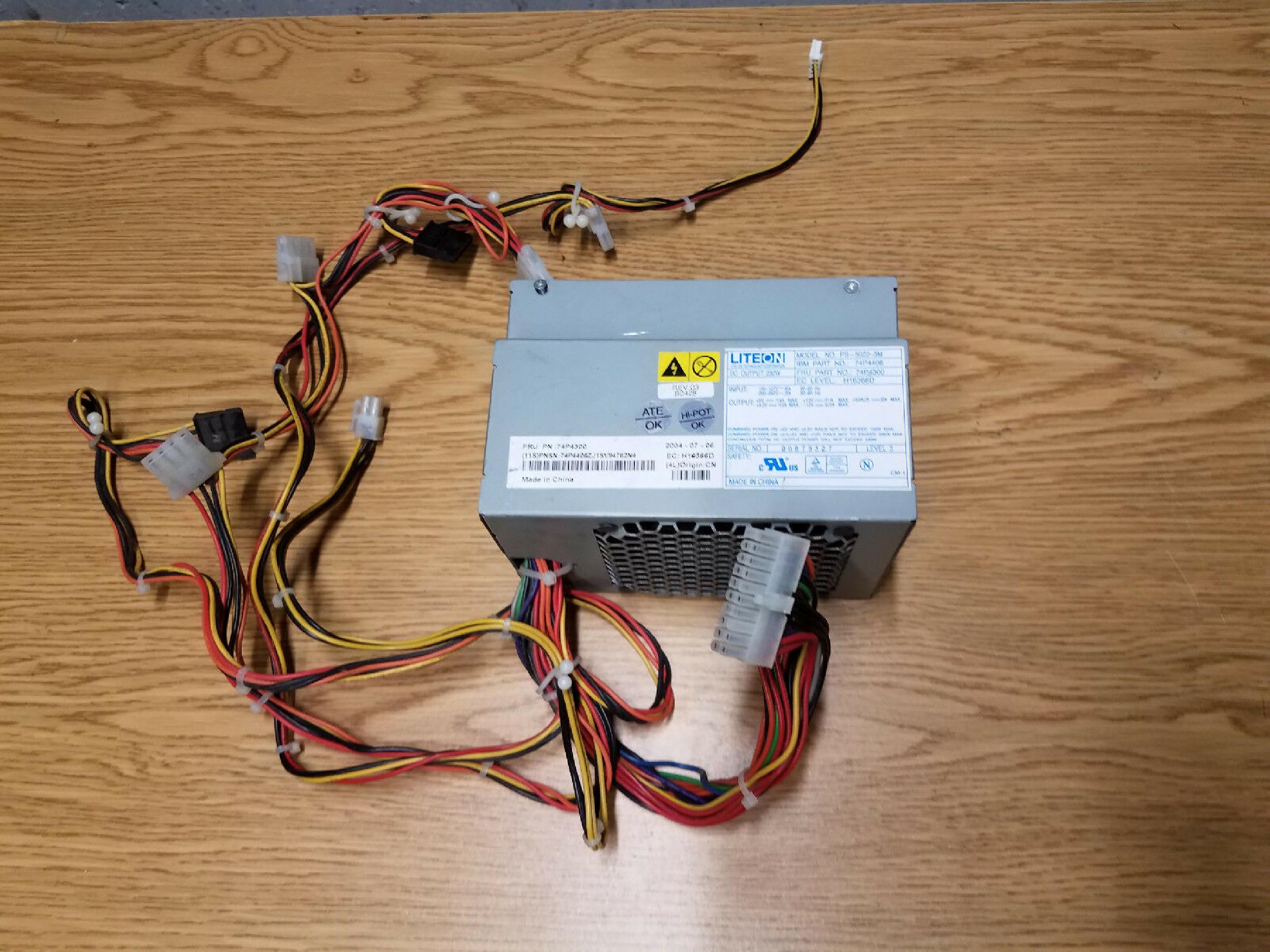 IBM 74P4406 230 WATT ATX POWER SUPPLY WITH SATA POWER