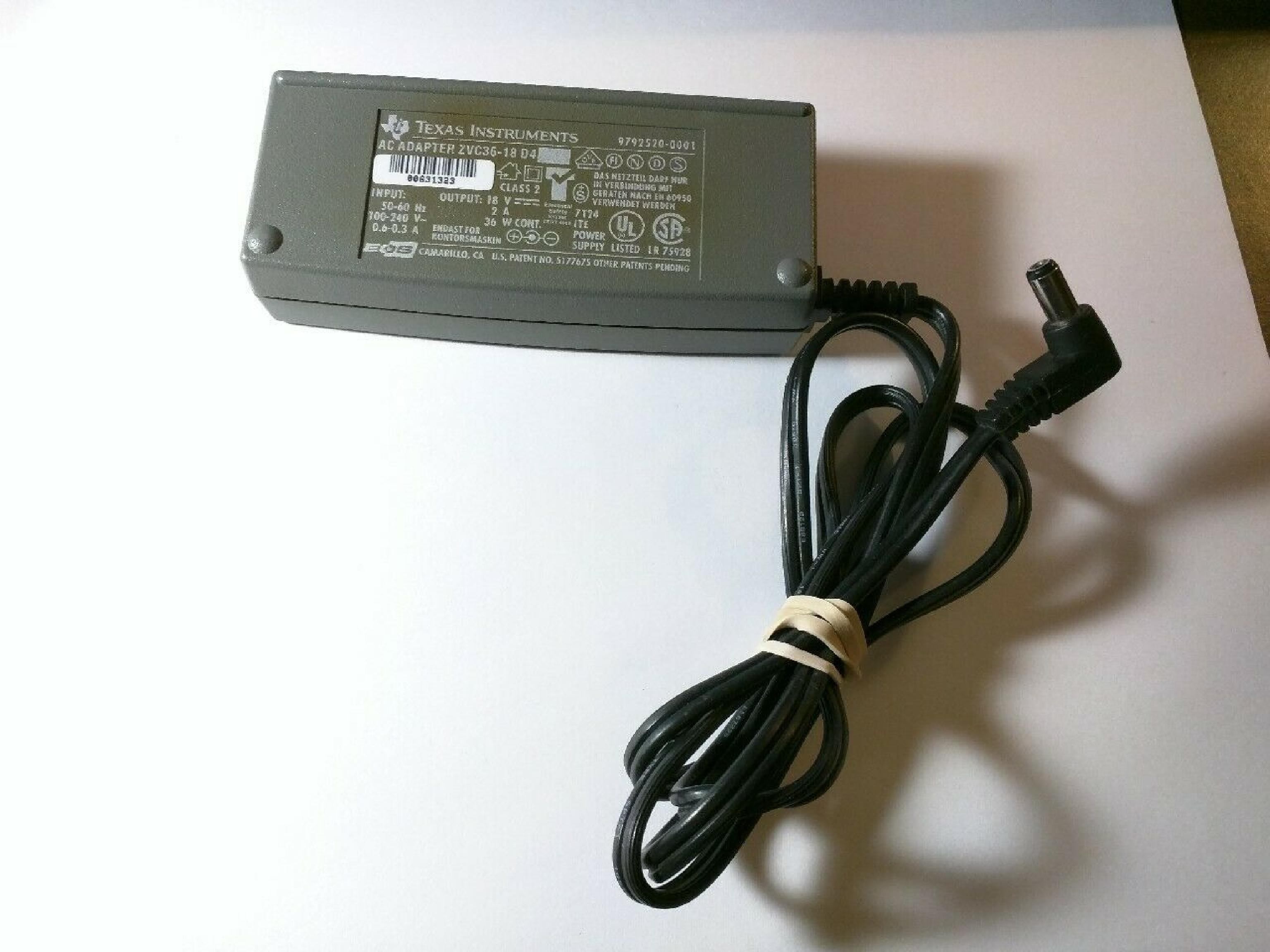 TEXAS INSTRUMENTS / TI 9792520-0001 AC ADAPTER 18V 2A