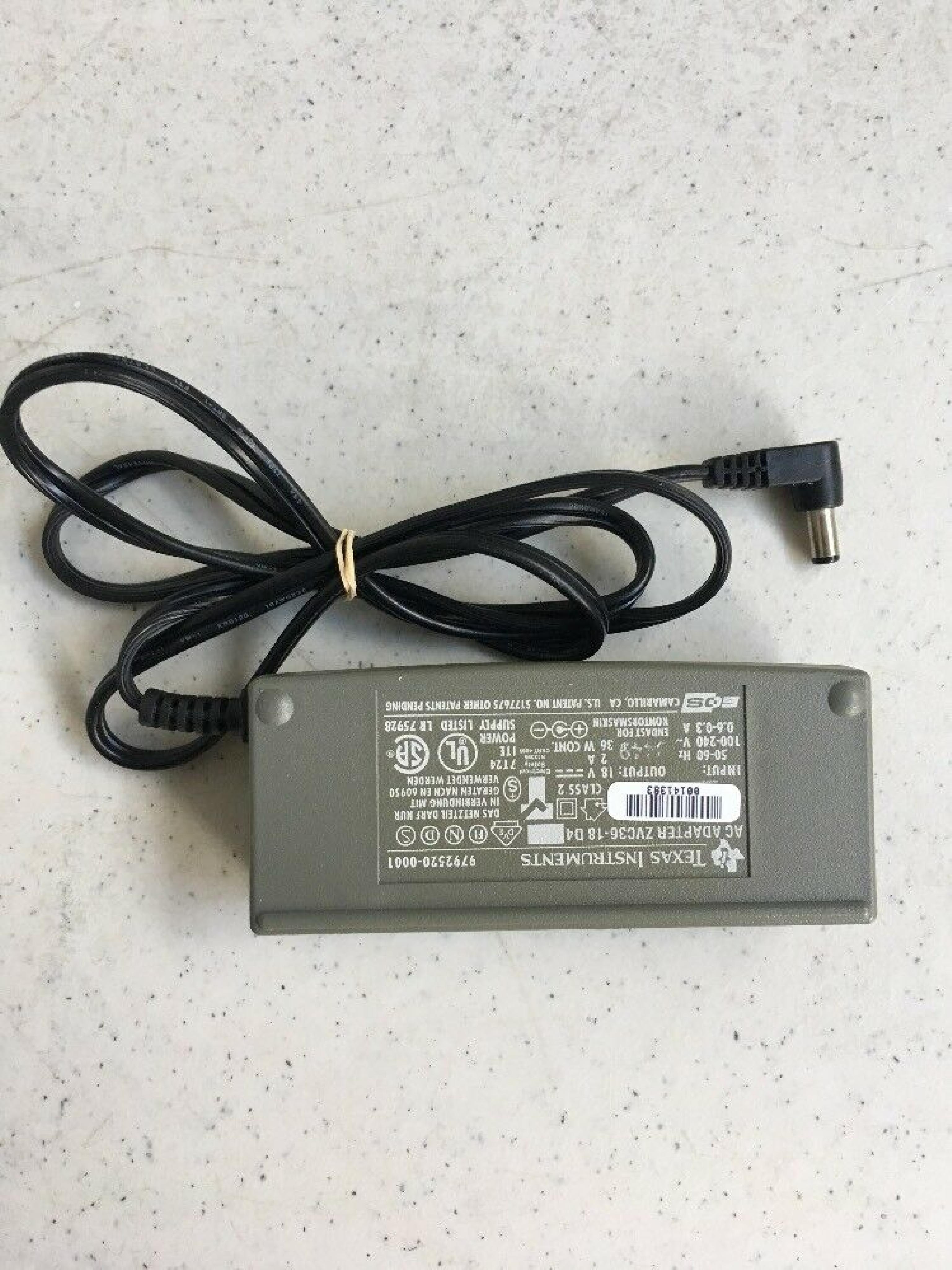 TEXAS INSTRUMENTS / TI ZVC36-18 D4 AC ADAPTER 18V 2A