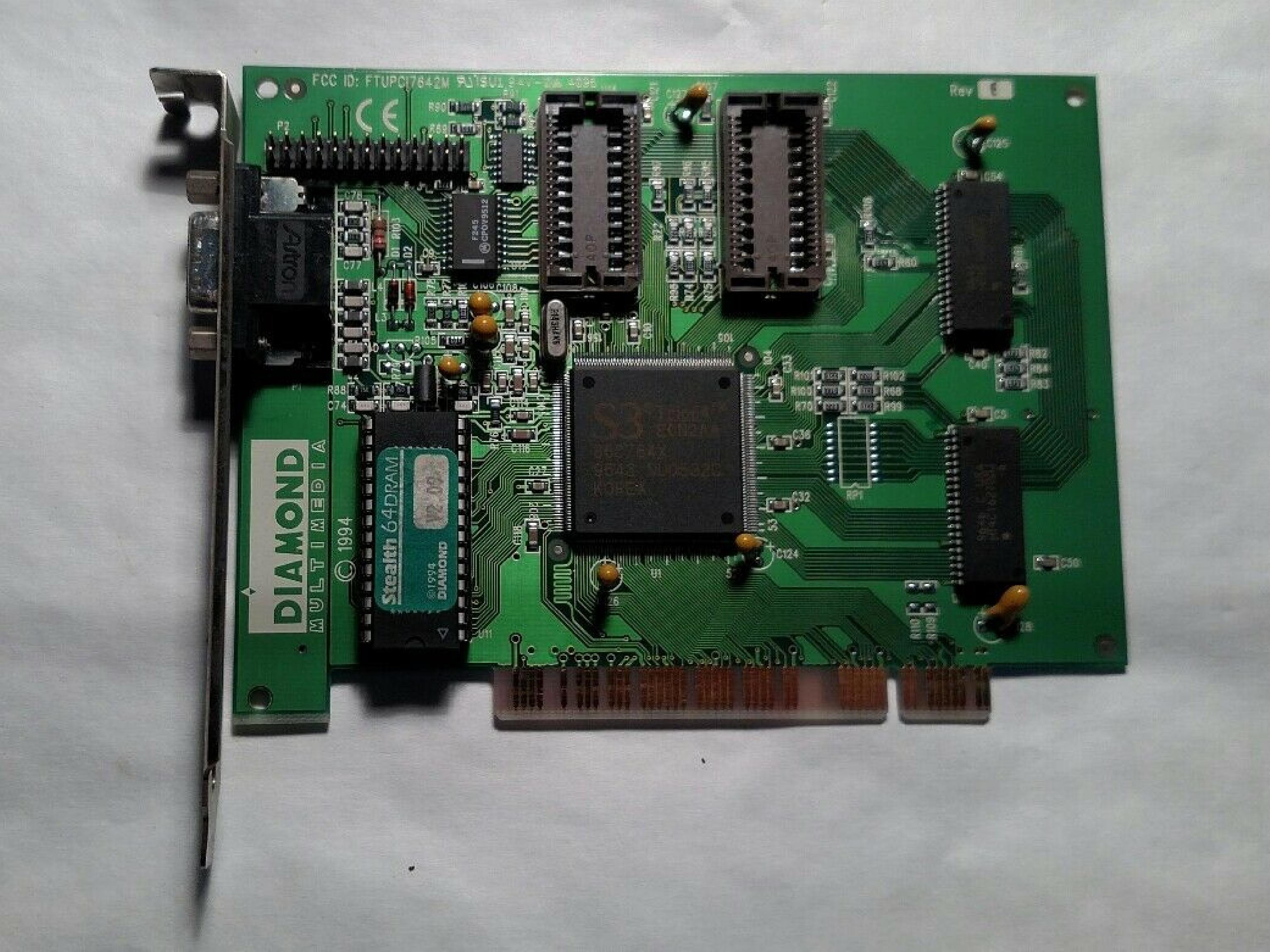 DIAMOND 23030066-203 STEALTH 64 GRAPHICS PCI 2MB DRAM VIDEO CARD WITH VGA OUTPUT