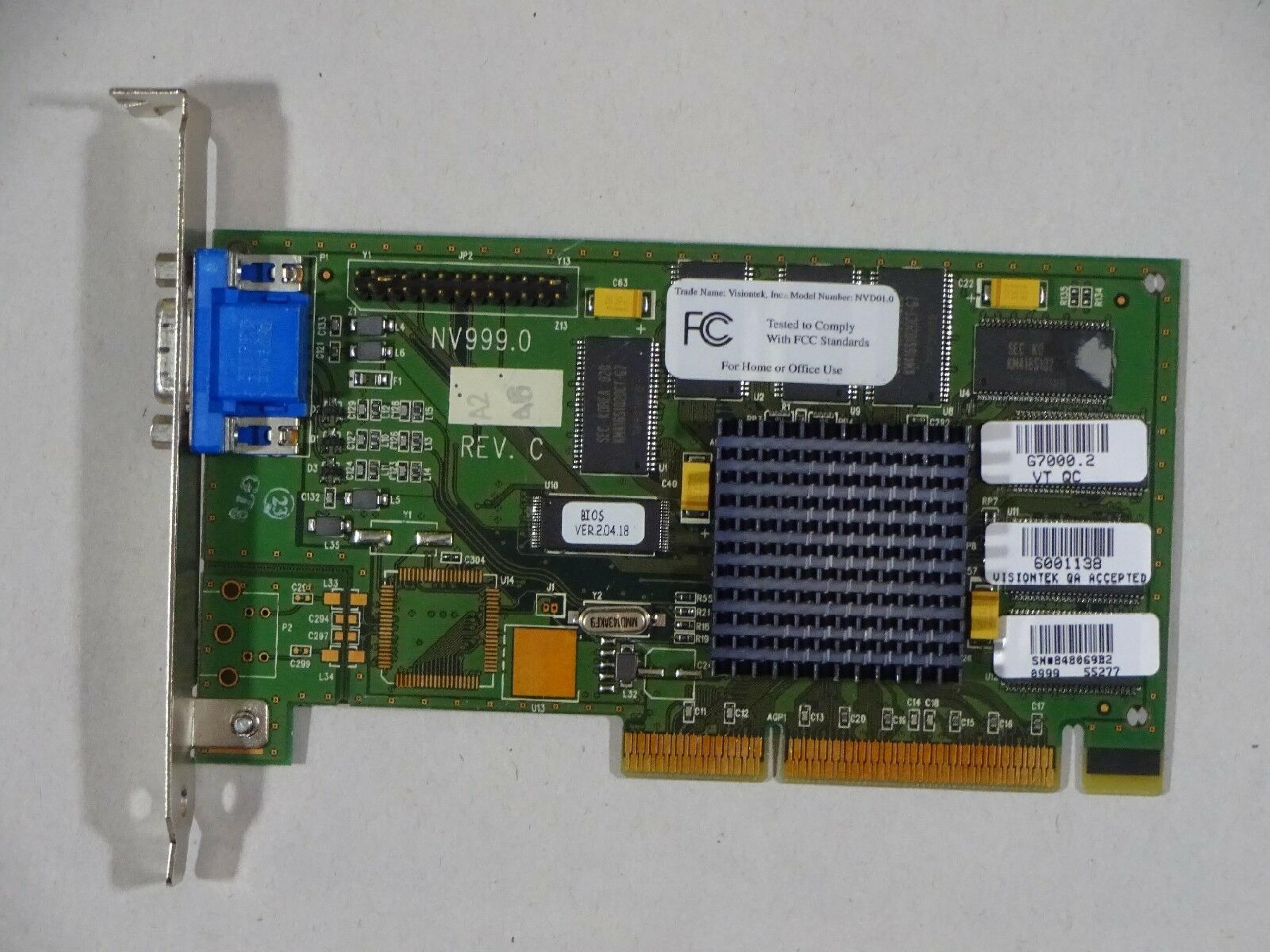 VISIONTEK NV999.0 16MB AGP CARD