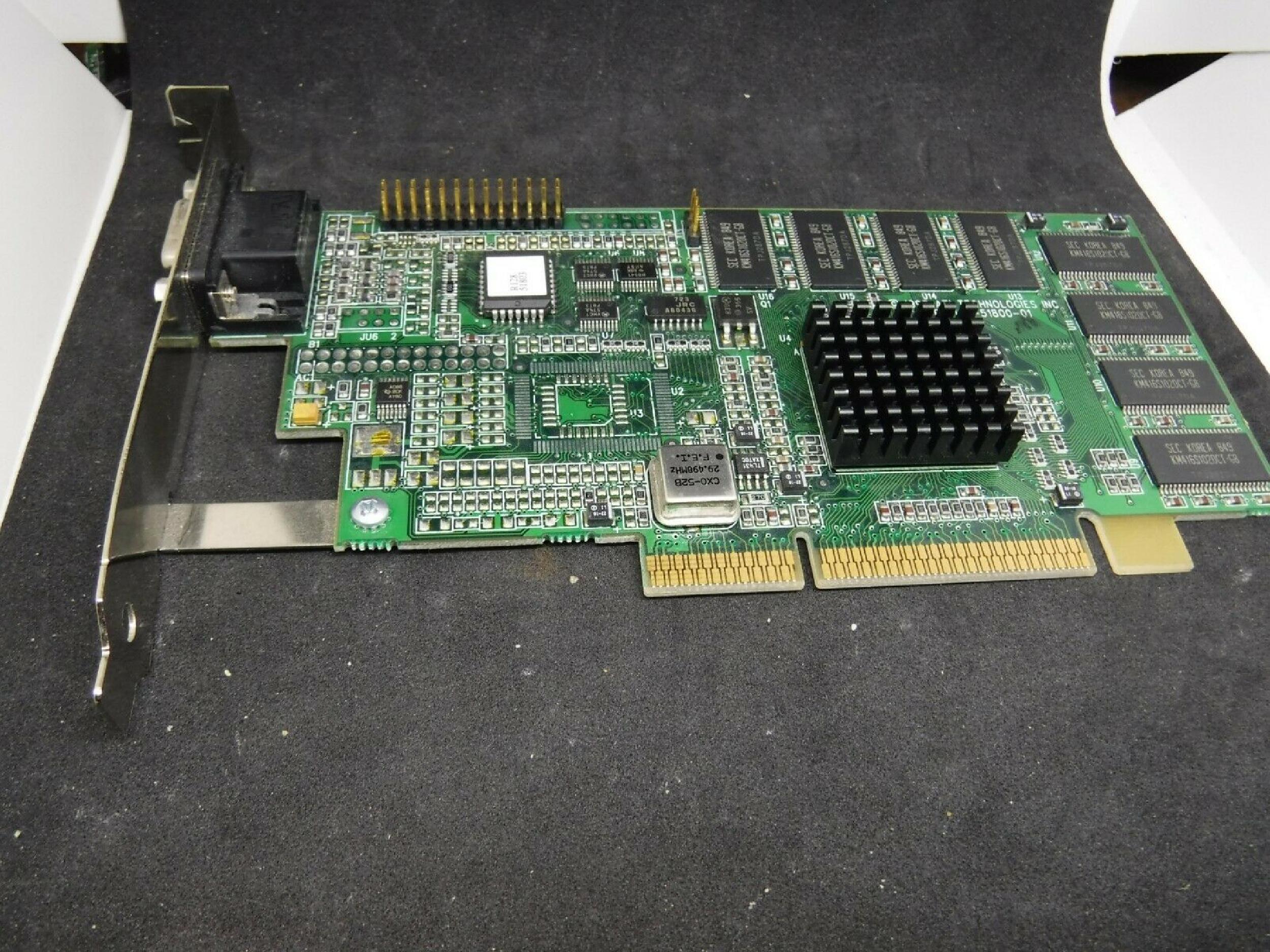 ATI 109-51800-01 16MB AGP VIDEO CARD RAGE PRO 128 WITH VGA PORT