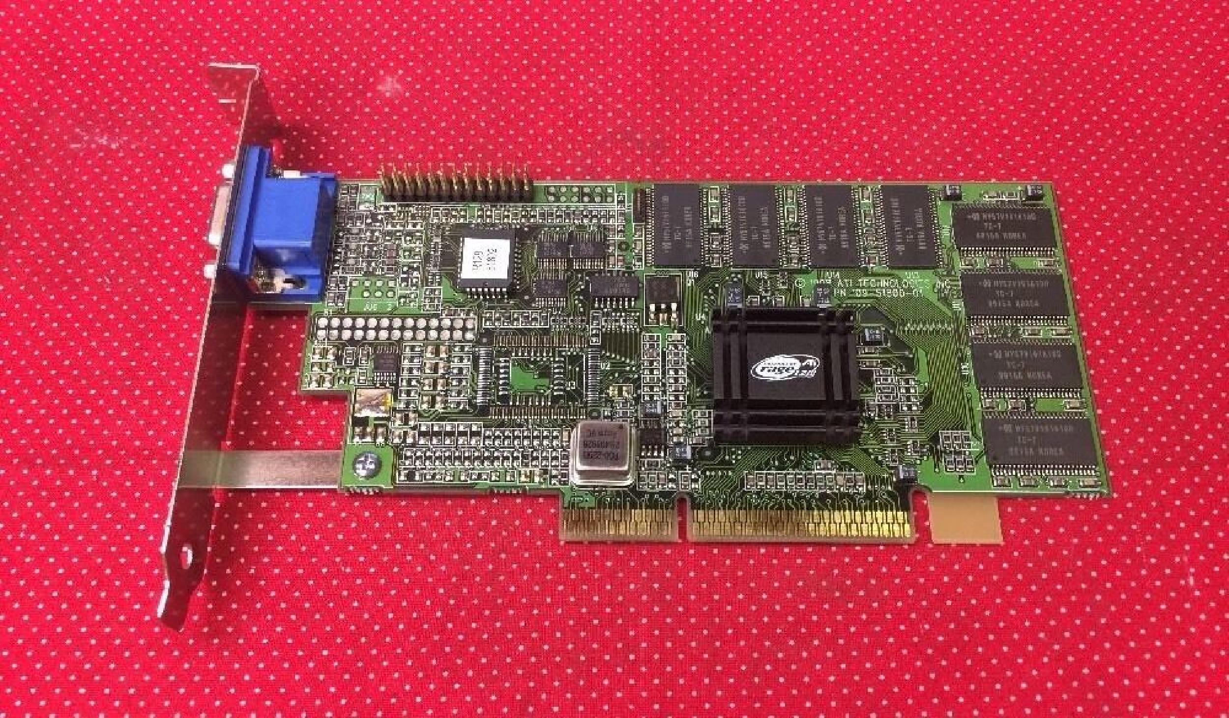 ATI 109-51800-01 16MB AGP VIDEO CARD RAGE PRO 128 WITH VGA PORT