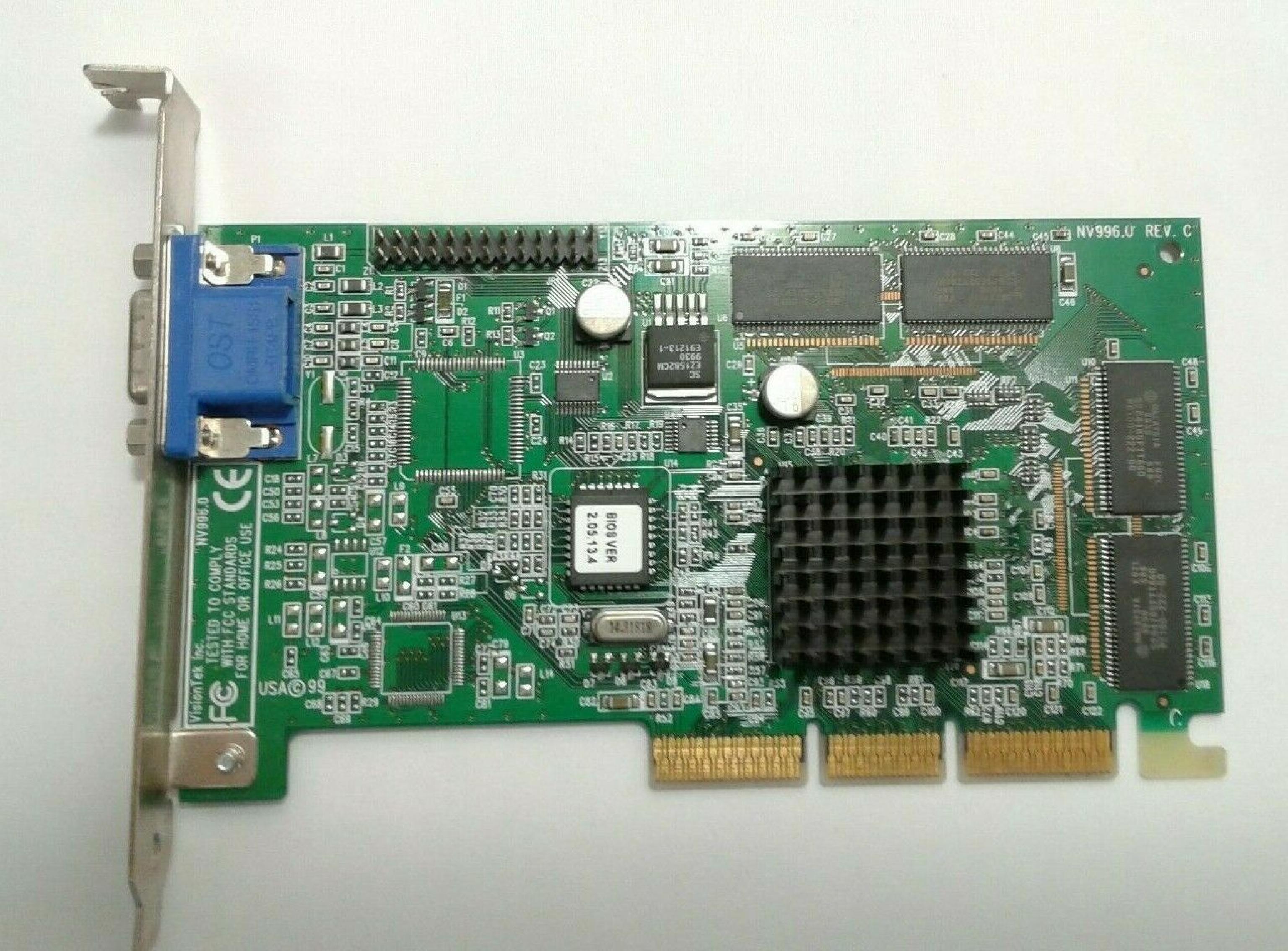 VISIONTEK / NVIDIA / GATEWAY 2000 NV996.0 RIVA TNT2 64 AGP VGA CARD 8MB OR 16MB 32MB VIDEO WITH OUTPUT T6B5802370014