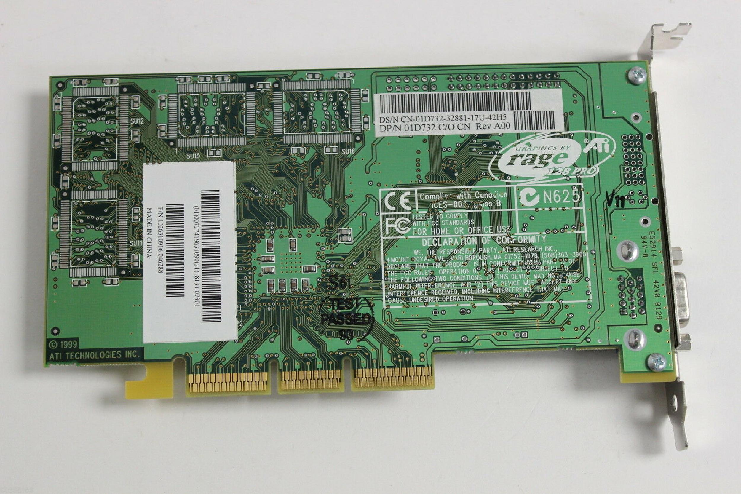 ATI 1D732 RAGE 128MB PRO