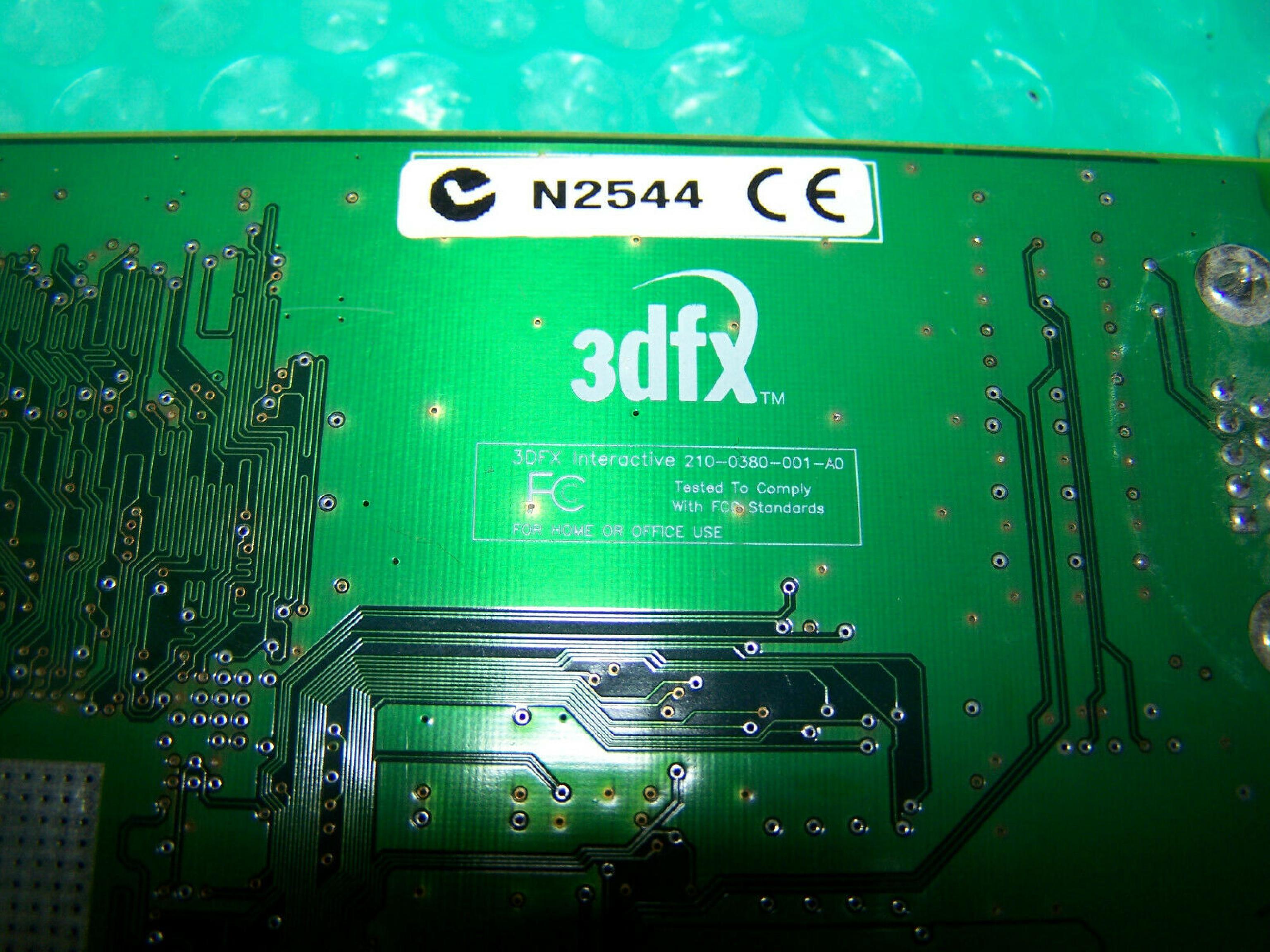 3DFX INTERACTIVE INC. N2544 16MB 3DFX VOODOO 3 AGP