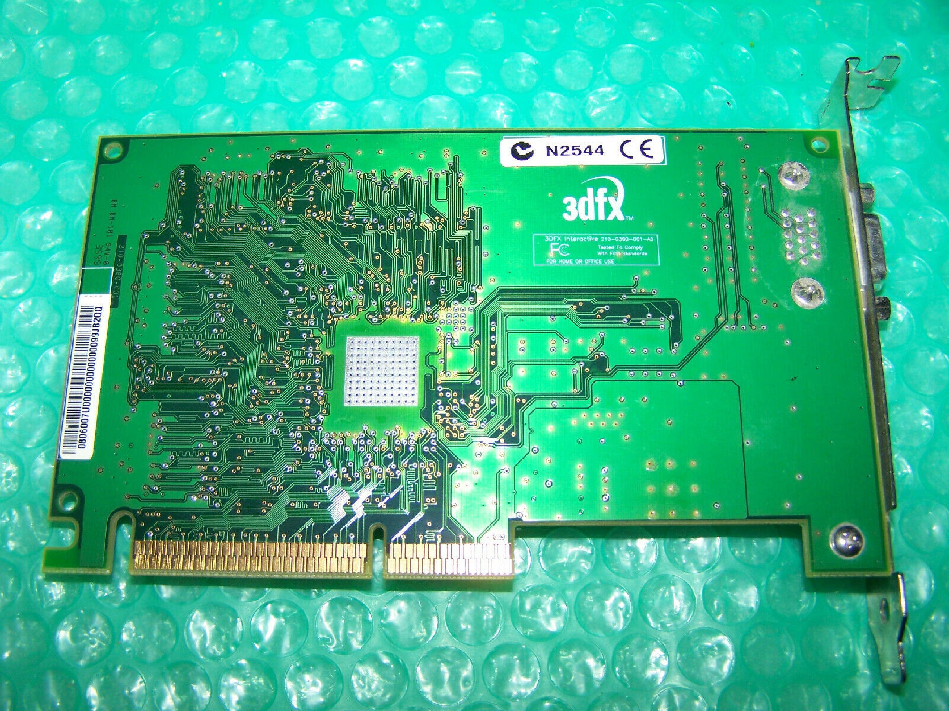 3DFX INTERACTIVE INC. N2544 16MB 3DFX VOODOO 3 AGP