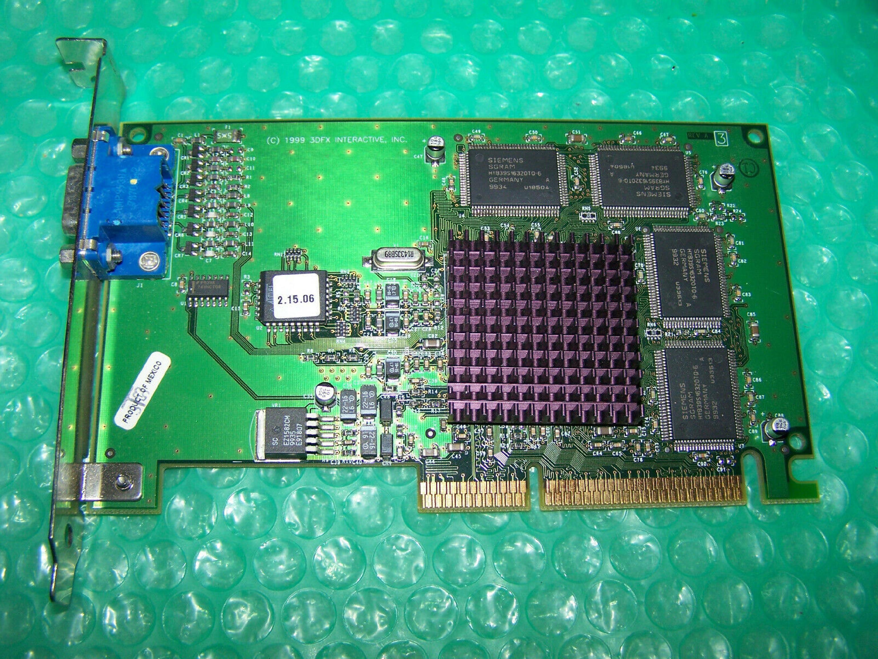 3DFX INTERACTIVE INC. N2544 16MB 3DFX VOODOO 3 AGP