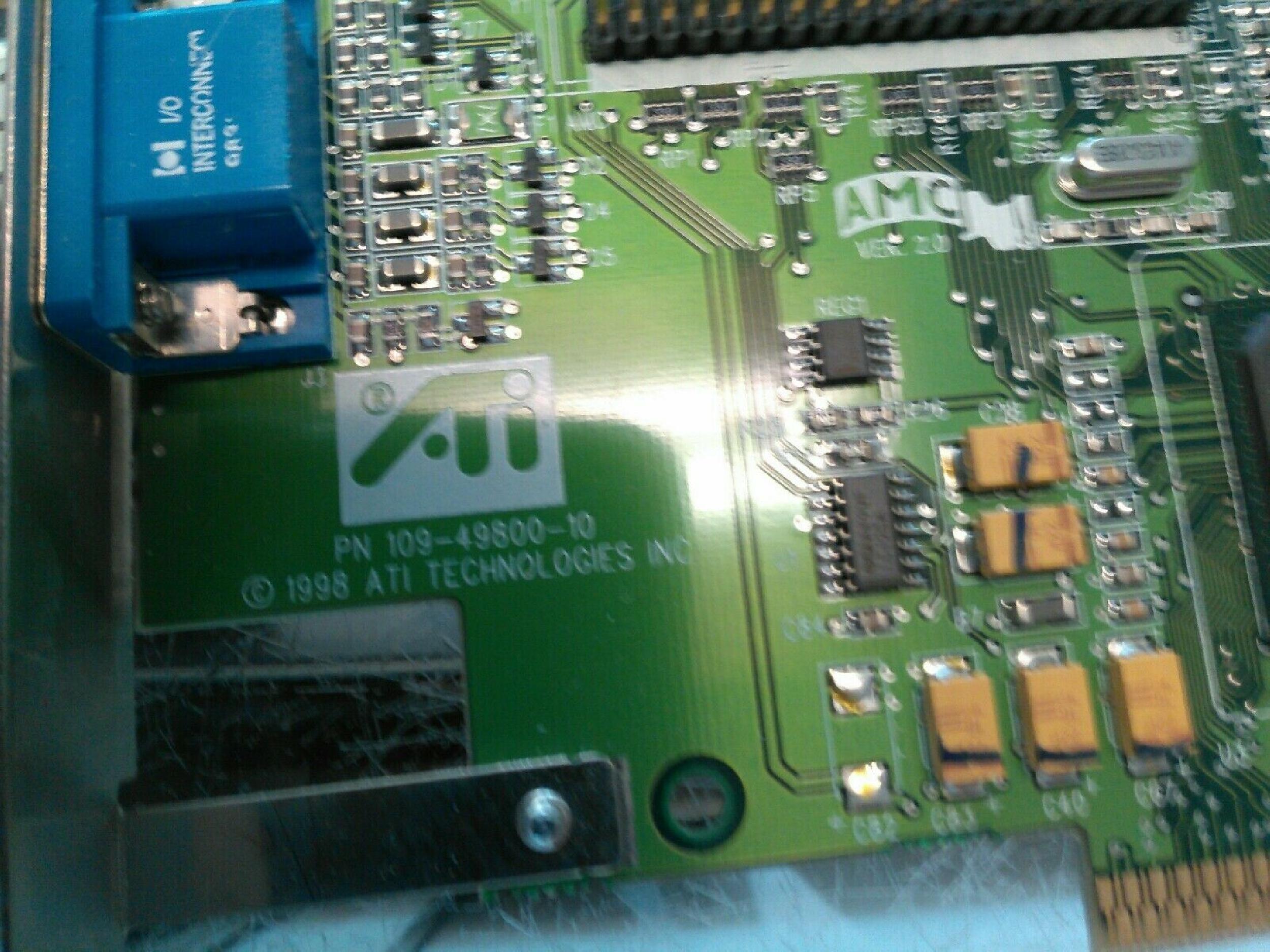 ATI 109-49800-10 RAGE PRO TURBO AGP 8MB VIDEO CARD VGA OUT WITH PORT