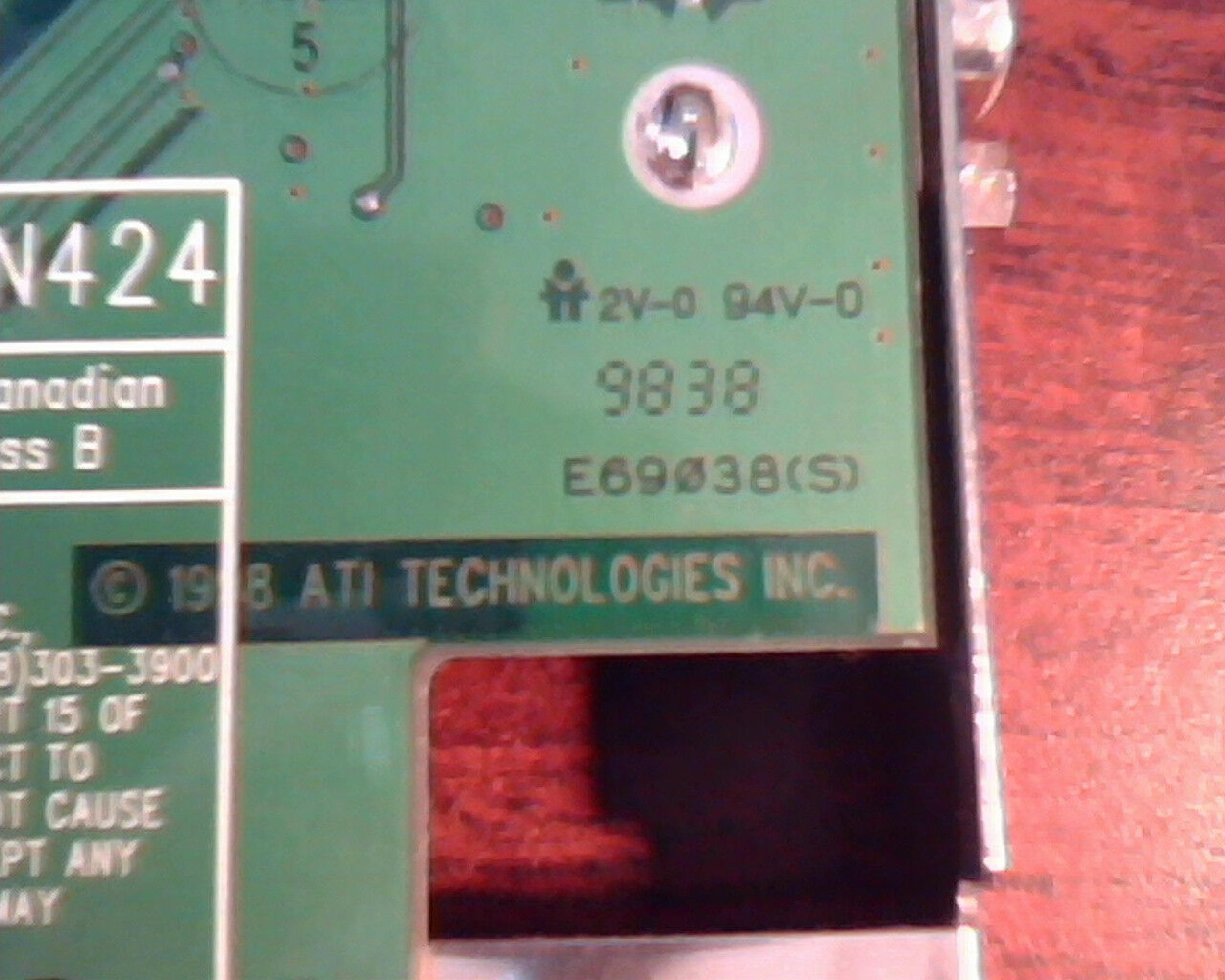 ATI N424 RAGE PRO TURBO AGP 8MB VIDEO CARD VGA OUT