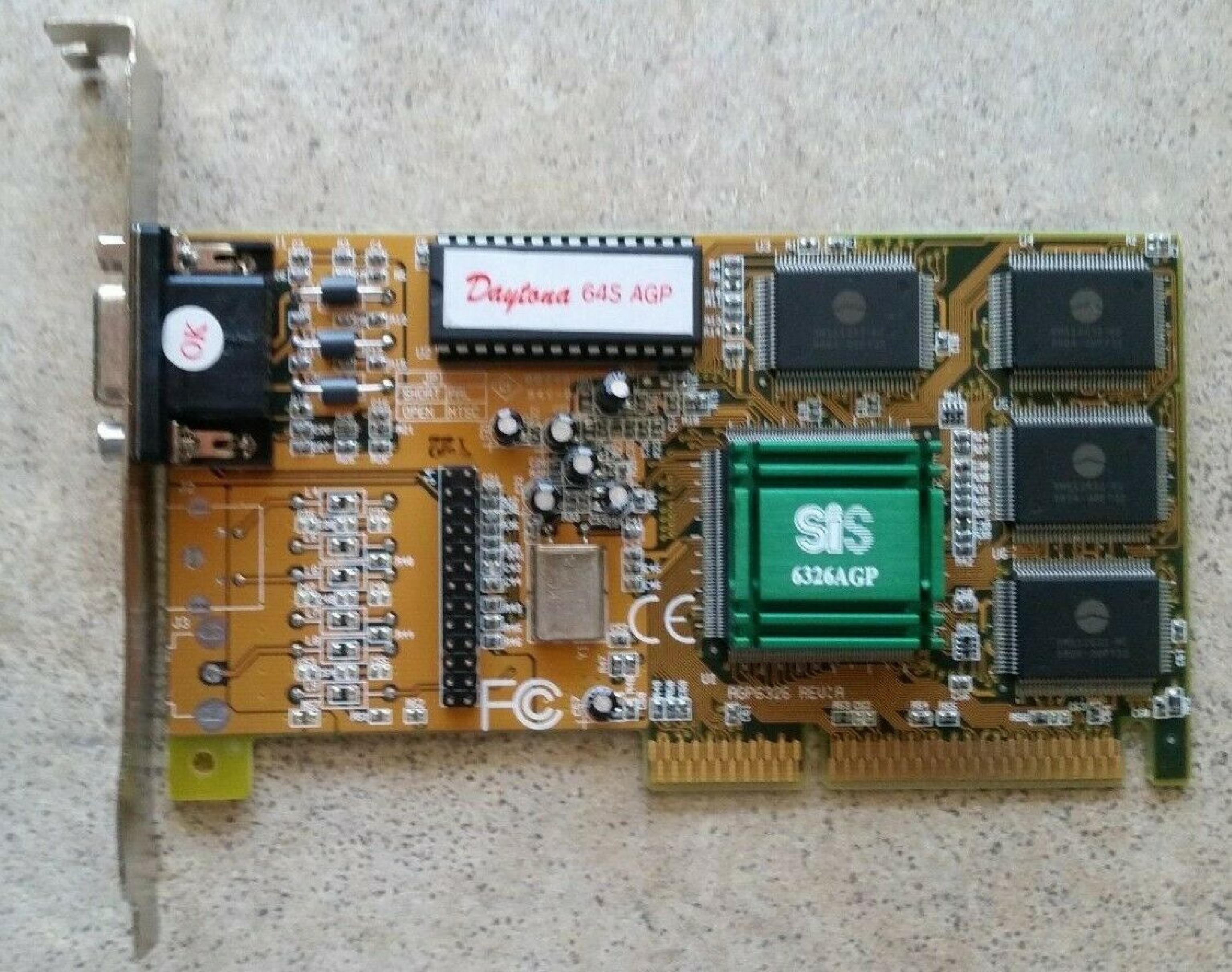 SIS / SIS CORPORATION AGP6326 8MB AGP VIDEO CARD 4MB WITH VGA OUTPUT PCI AGP6326 REV A 6326 PJD4123