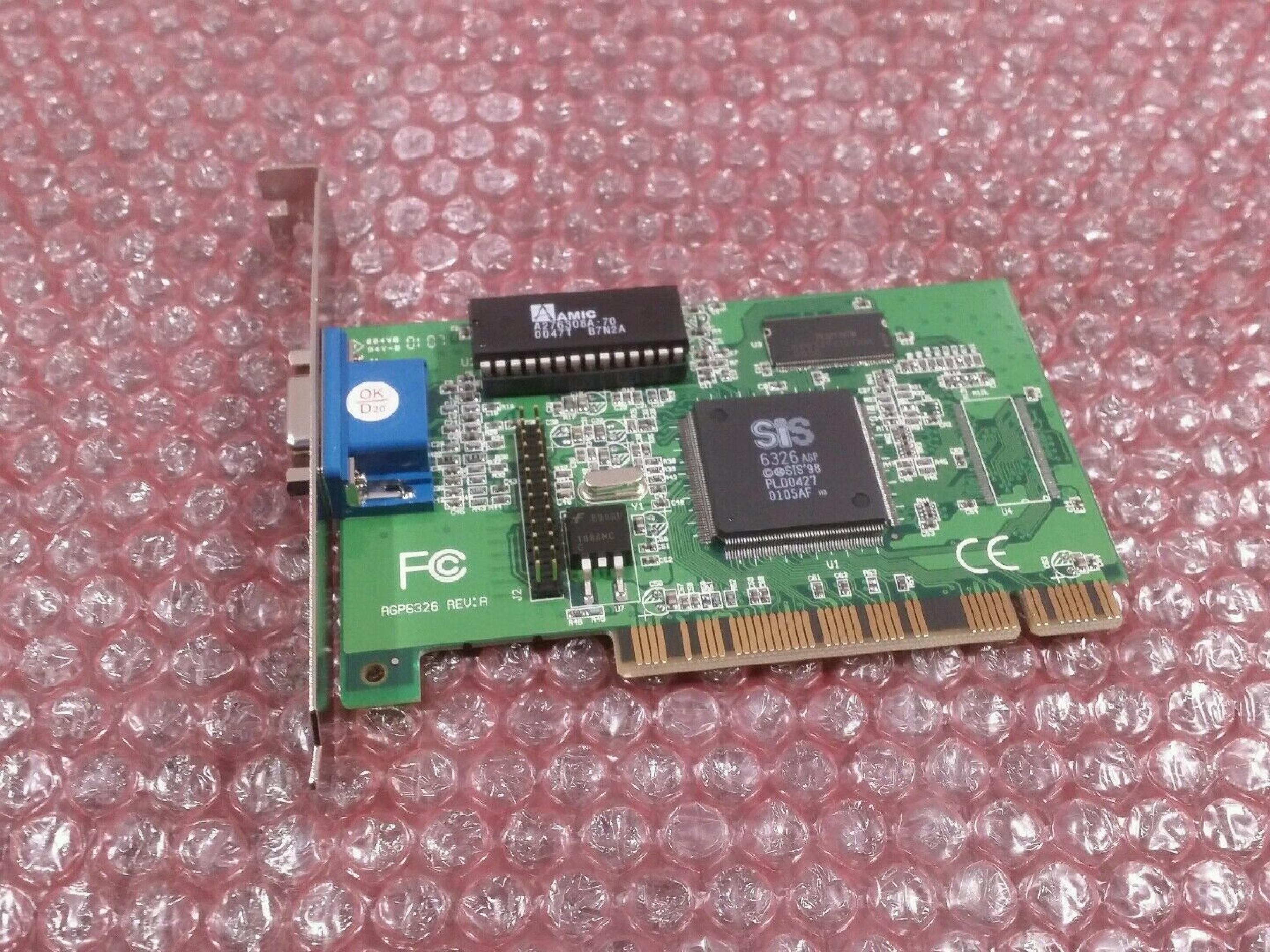 SIS / SIS CORPORATION AGP6326 8MB AGP VIDEO CARD 4MB WITH VGA OUTPUT PCI AGP6326 REV A 6326 PJD4123