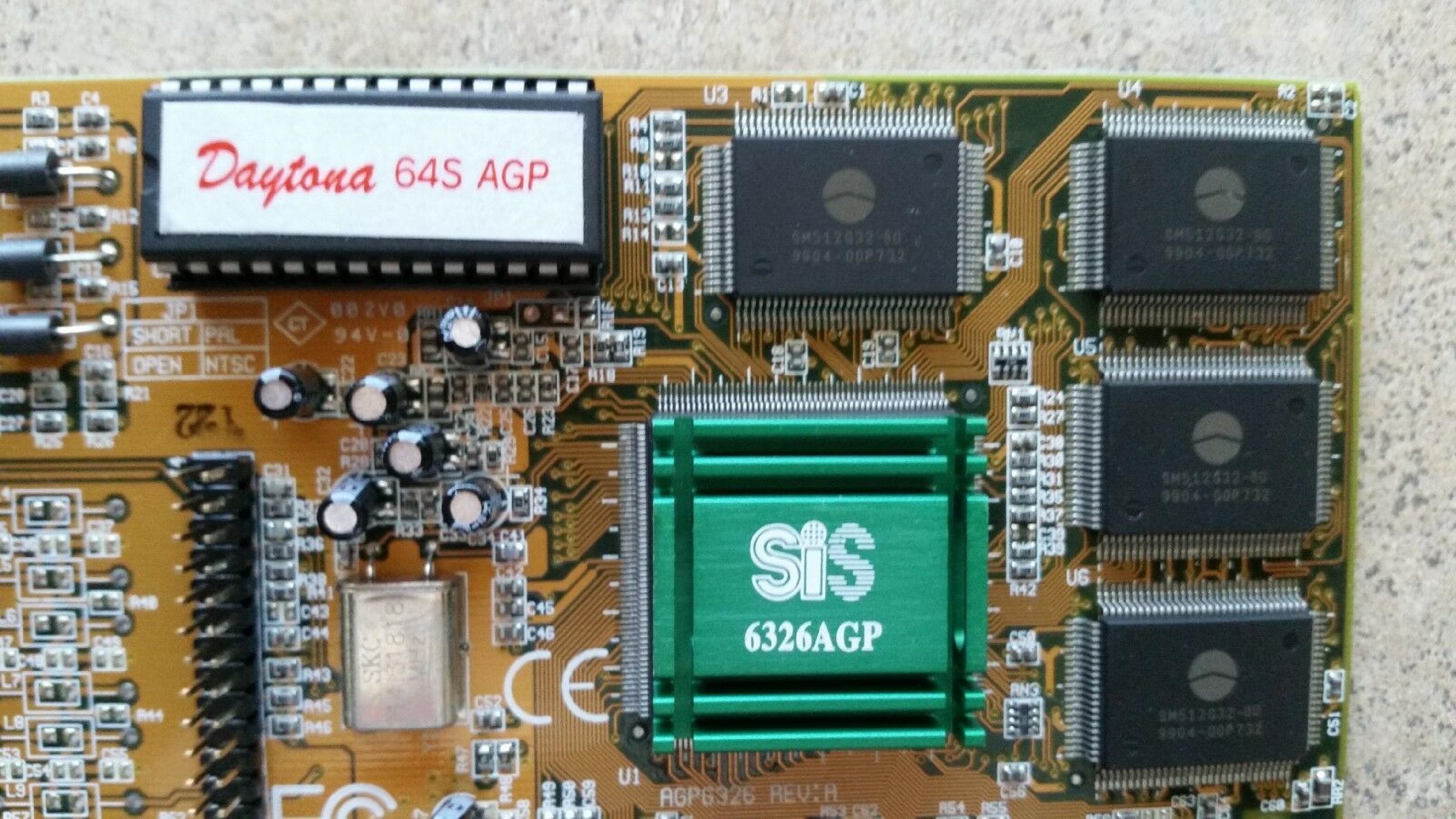 SIS / SIS CORPORATION AGP6326 8MB AGP VIDEO CARD 4MB WITH VGA OUTPUT PCI AGP6326 REV A 6326 PJD4123