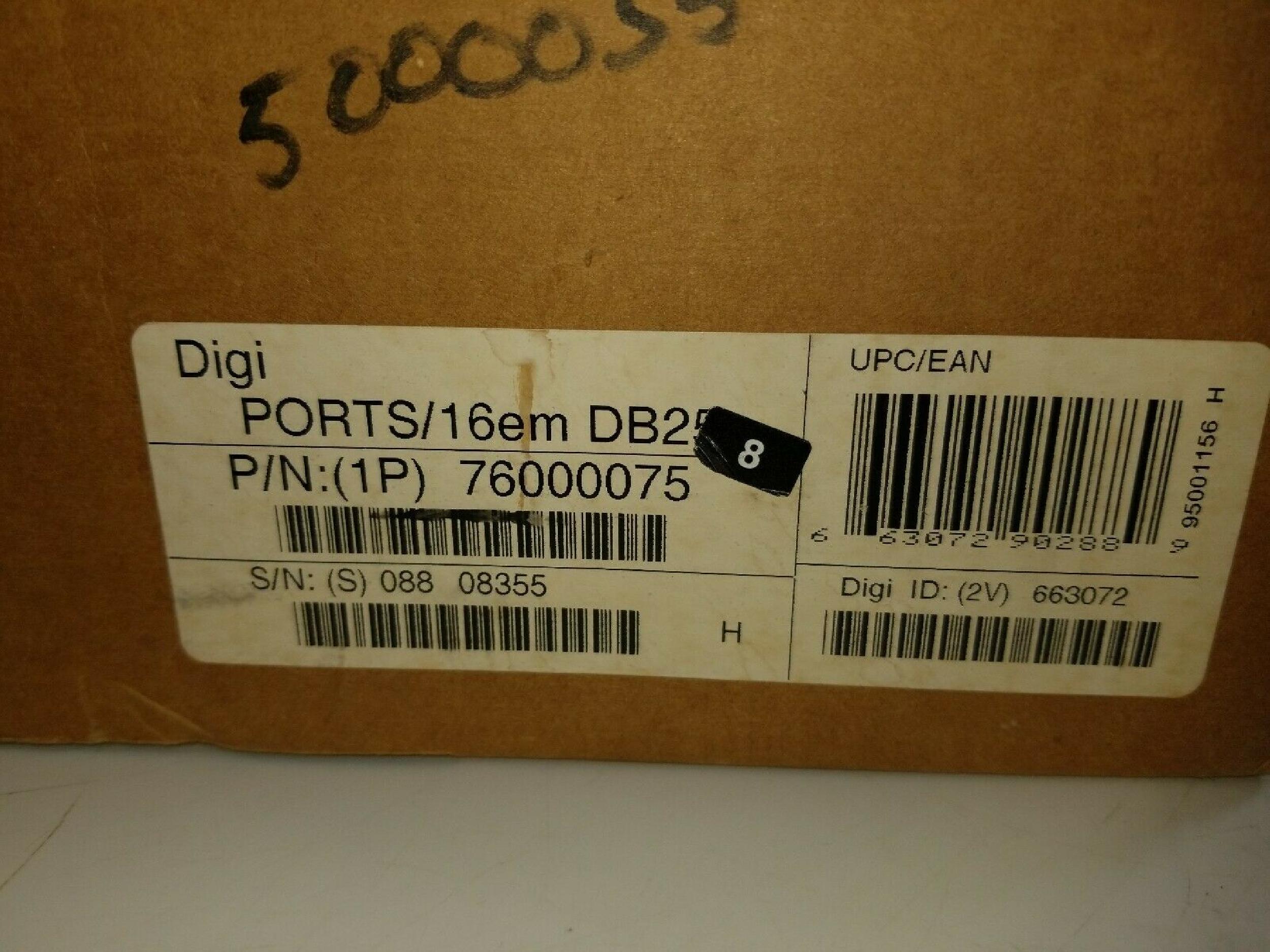 DIGI INTERNATIONAL 76000075 PORTS/16EM DB25 OPEN BOX