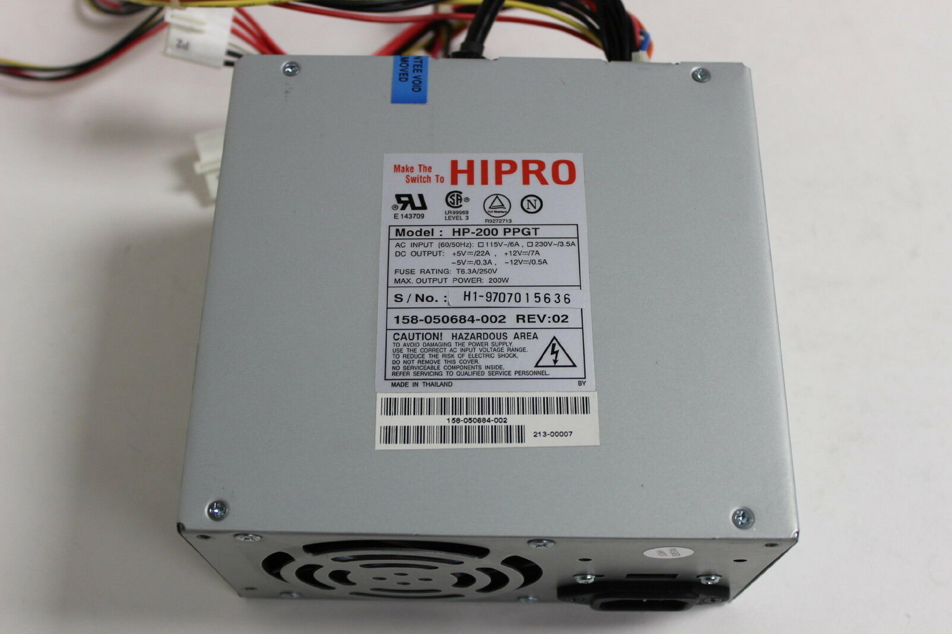 HIPRO HP-200 PPGT POWER SUPPLY 200 WATT AT STYLE