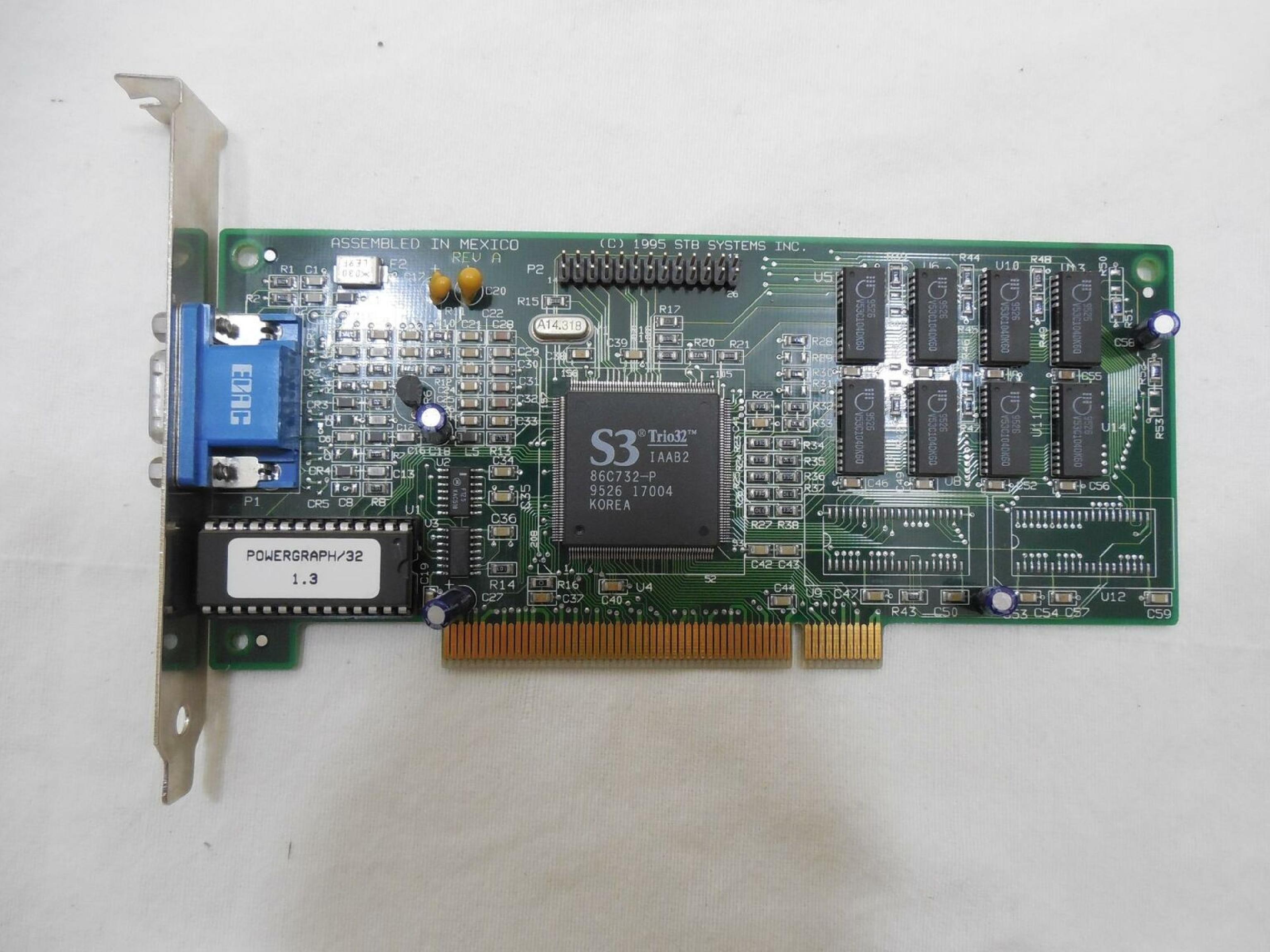 STB SYSTEMS INC 1X0-0331-307 POWERGRAPH/32 1 MB PCI VIDEO CARD