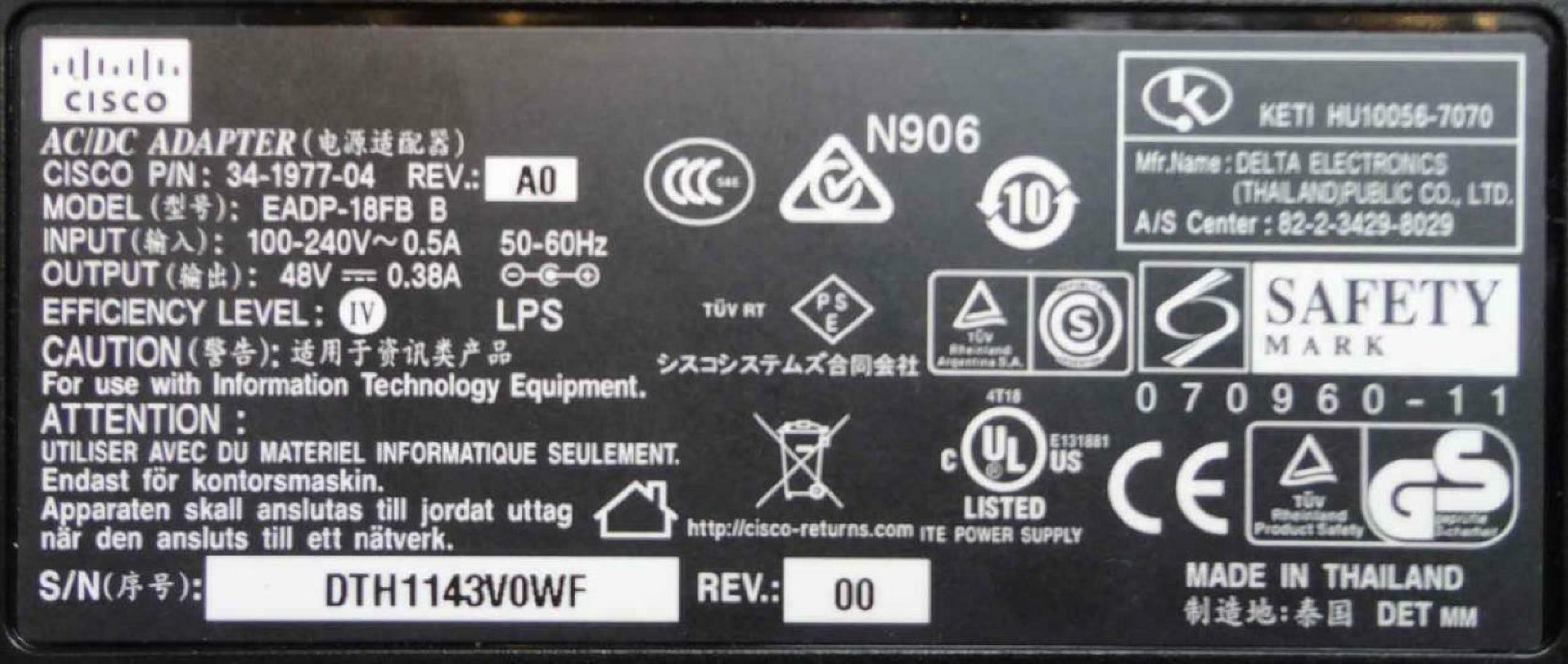 TOSHIBA PA2411U AC ADAPTER T1850C T2000 T4500C T4600C