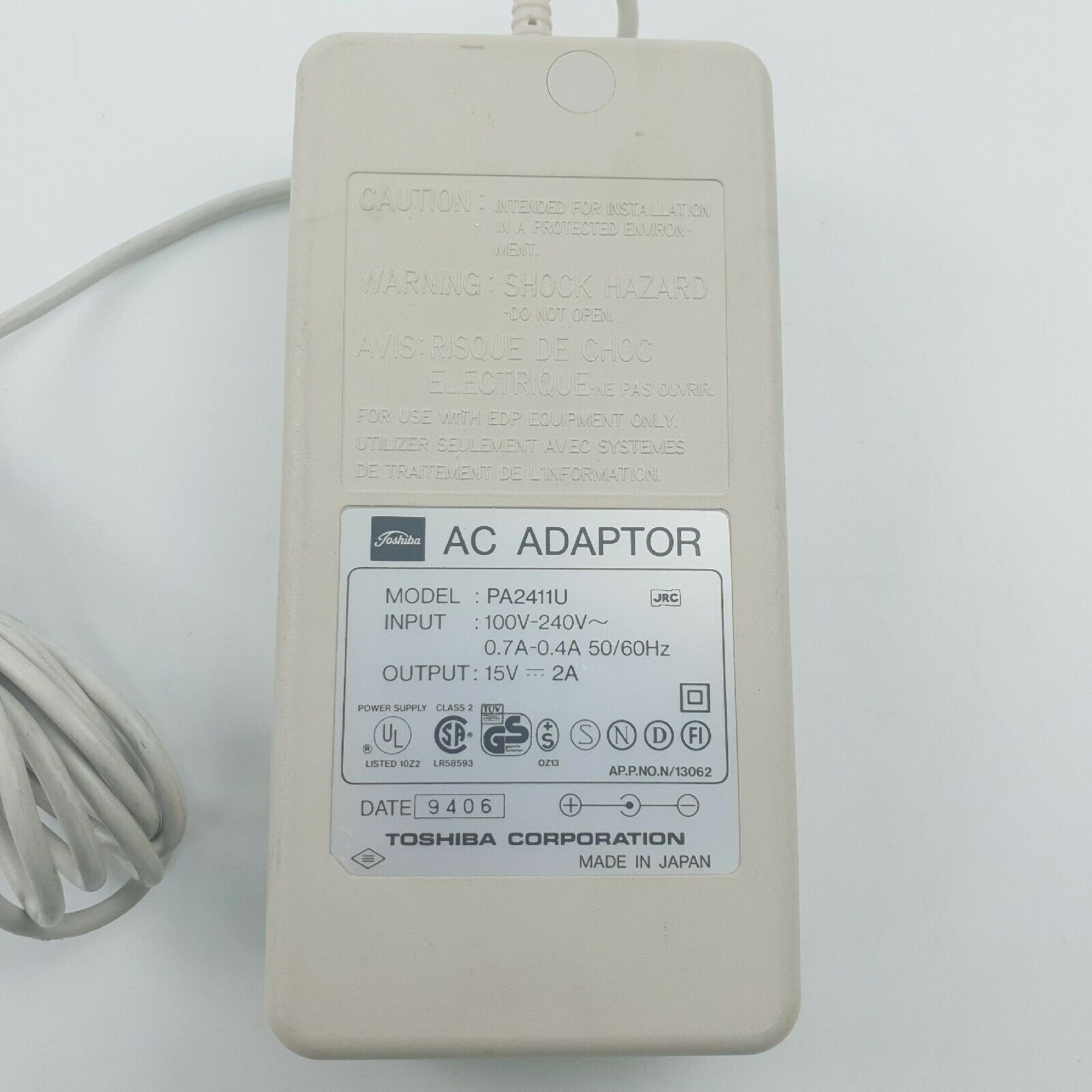 TOSHIBA PA2411U AC ADAPTER T1850C T2000 T4500C T4600C