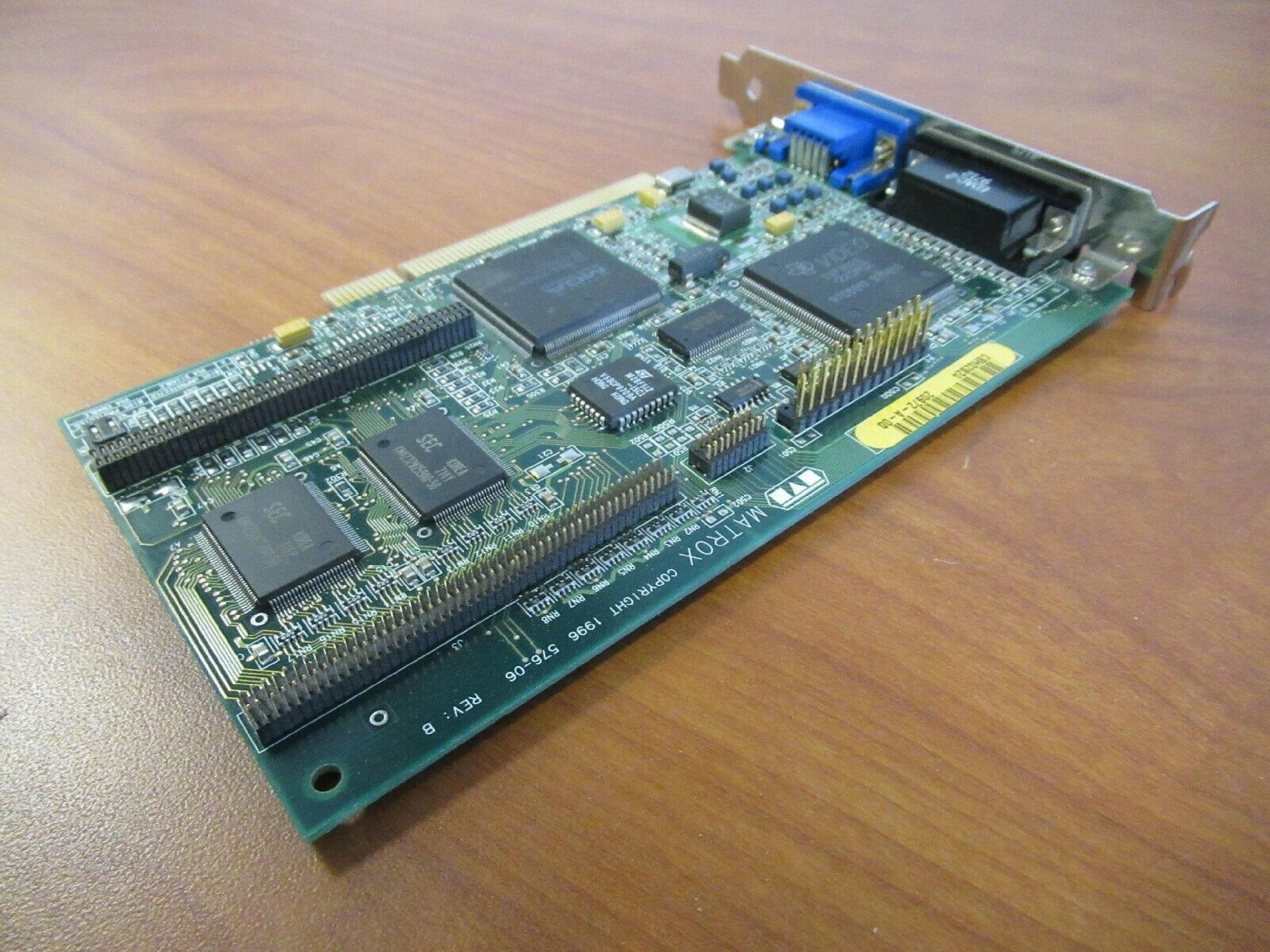 HEWLETT PACKARD / HP / MATROX 5064-0285 2MB PCI VIDEO ADAPTER CARD WITH VGA AND OUTPUT OUTPUTS