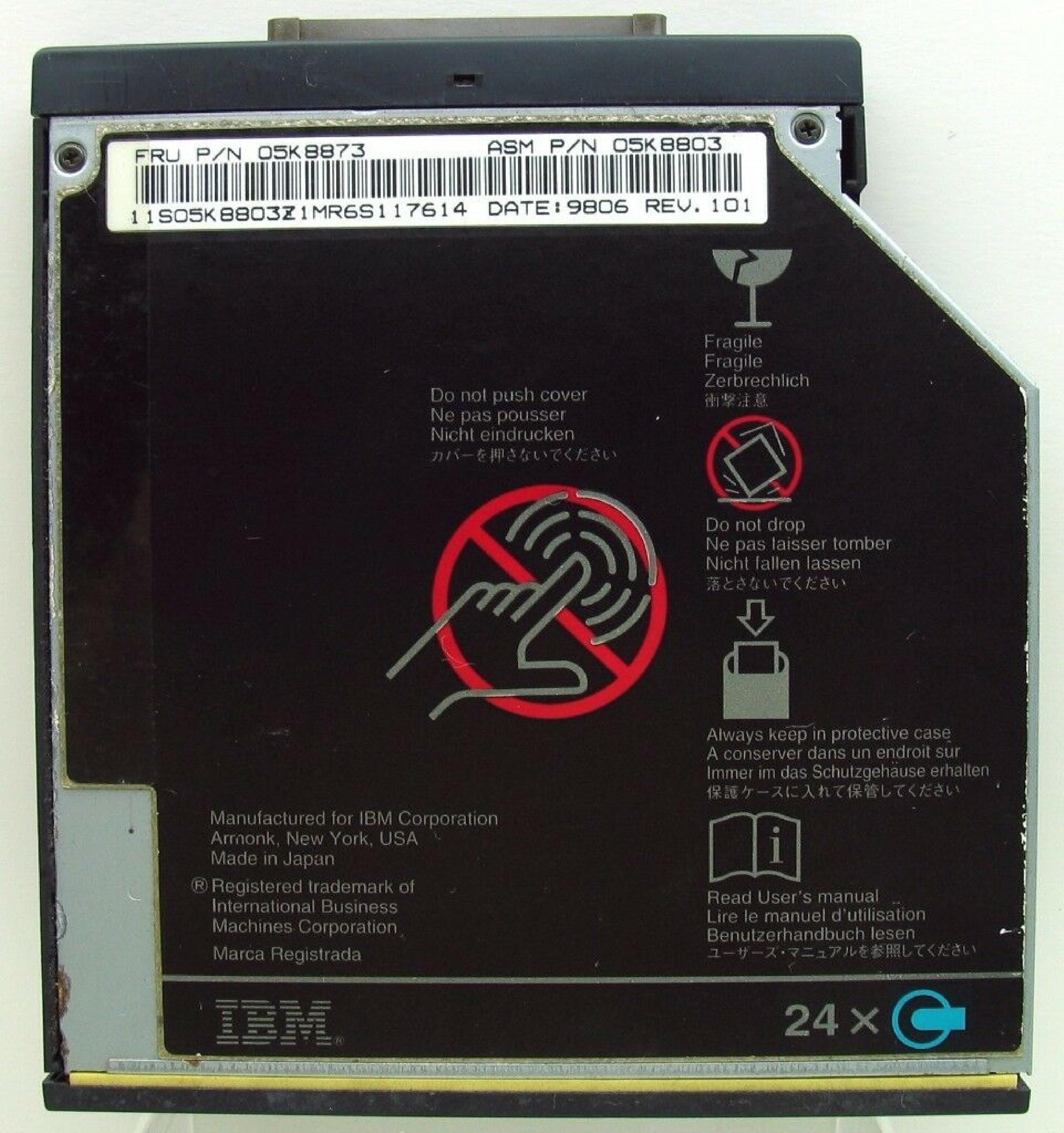 IBM 05K8873 CDROM DRIVE 24X 2645-51U THINKPAD 600 CD-ROM FROM