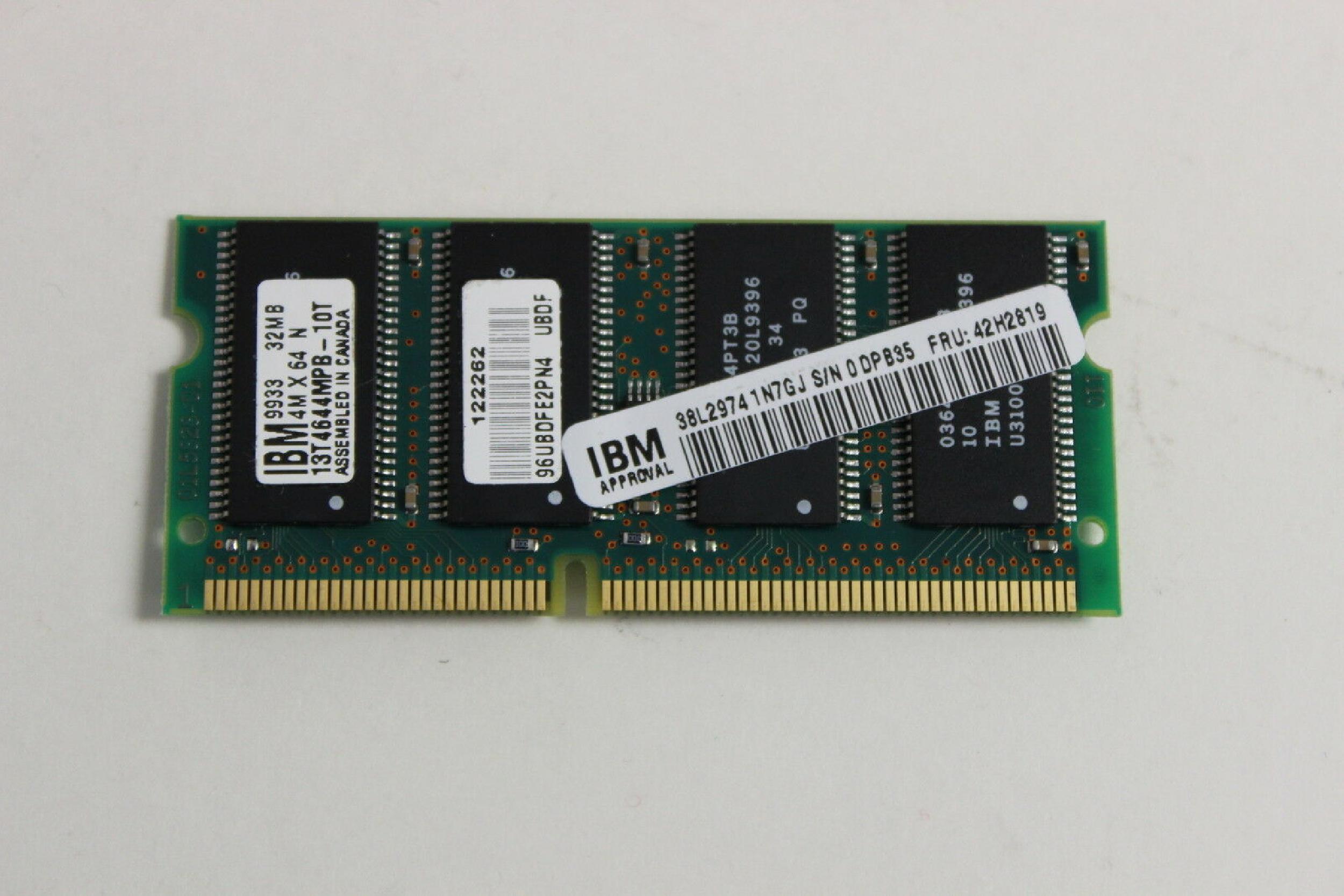 IBM 76H0294 32MB MEMOREY MODULE 2645-51U THINKPAD 600