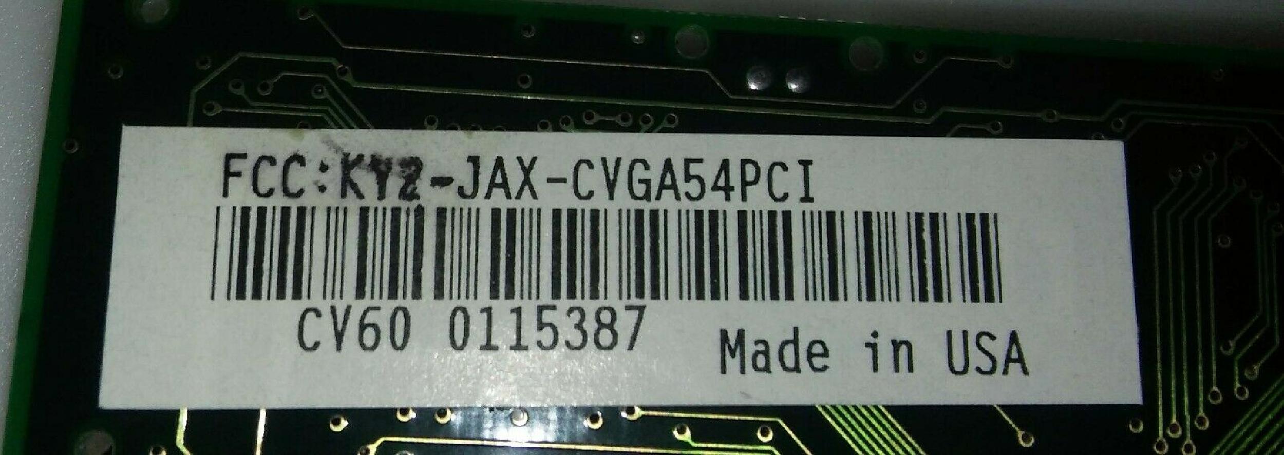 CIRRUS LOGIC KY2-JAX-CVGA54PCI LOGIC PCI VGA CL-GD5434-J-QC-F