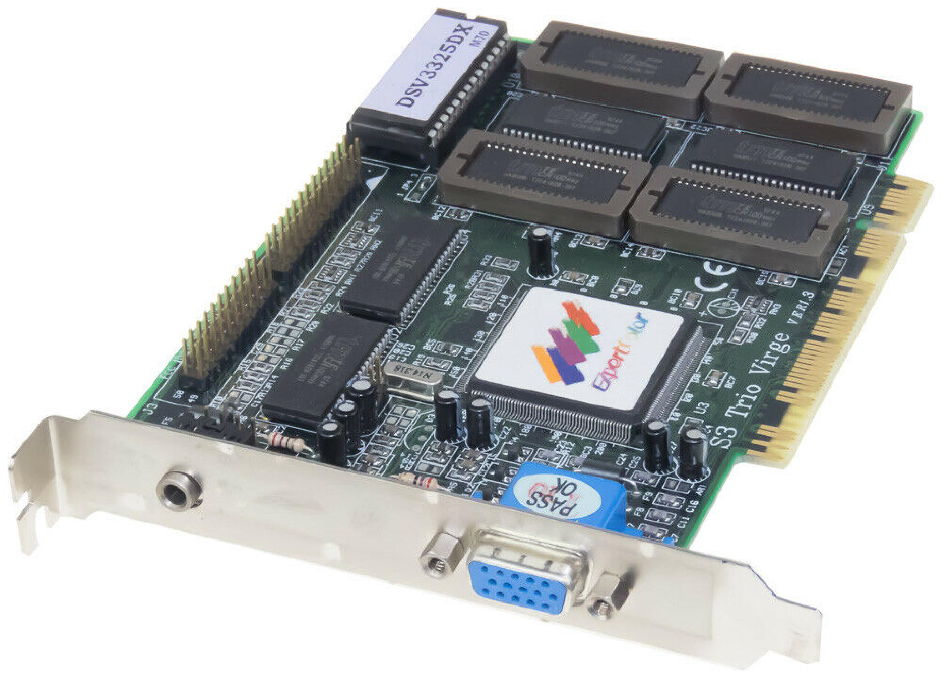 TRIO VIRGE DSV3325DX EXPERTCOLOR DSV3325DX S3 TRIO VIRGE VER1.3 JP3-INTA ADEO VGA PCI VIDEO CARD