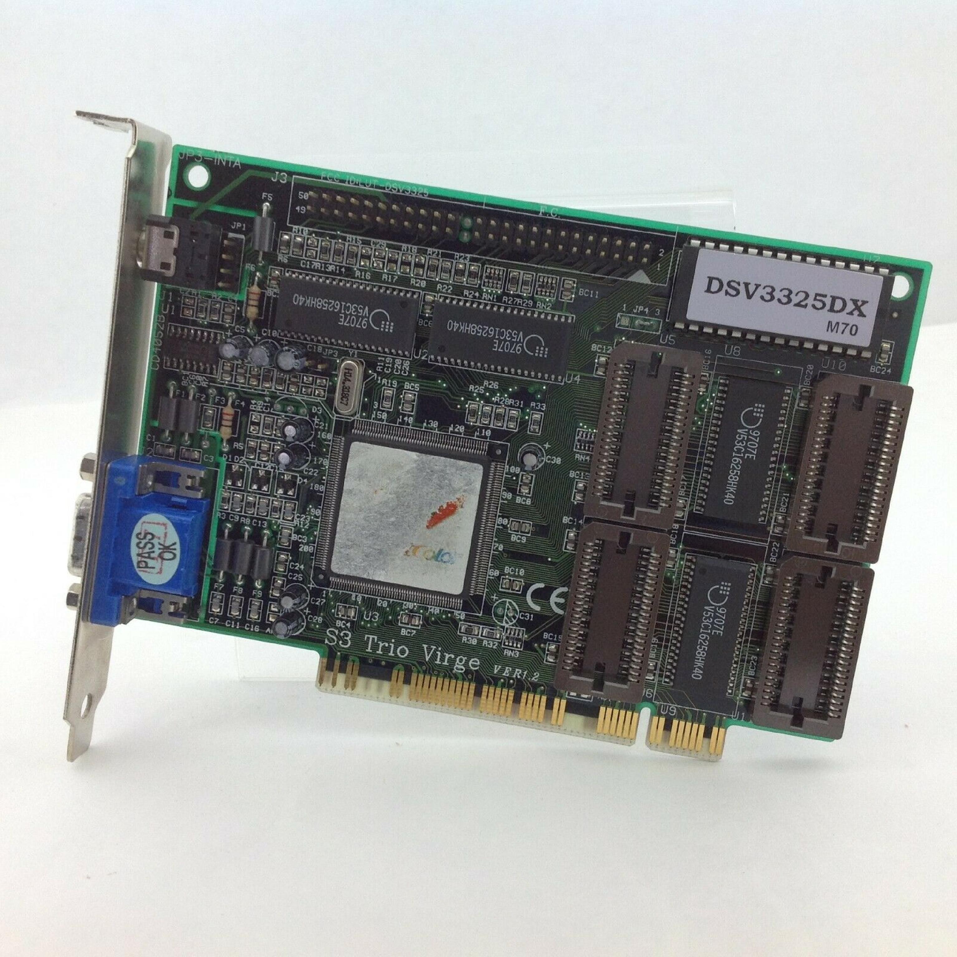 TRIO VIRGE DSV3325DX EXPERTCOLOR DSV3325DX S3 TRIO VIRGE VER1.3 JP3-INTA ADEO VGA PCI VIDEO CARD