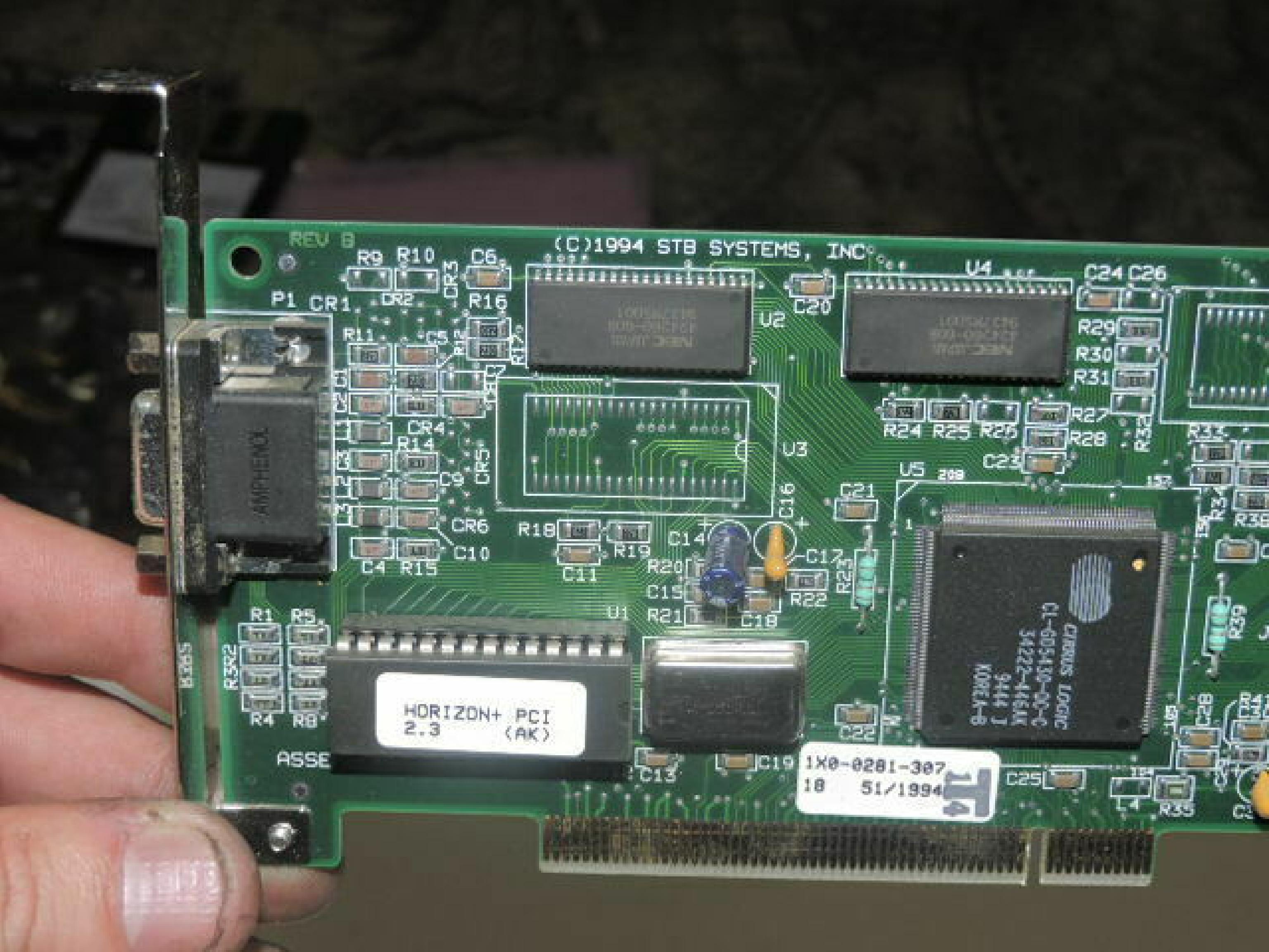 STB SYSTEMS INC 210-0149-002 CIRRUS LOGIC PCI VGA CL-GD5434-QC-D STB HORIZON VIDEO CARD MFR P/N 1X0-0321-007