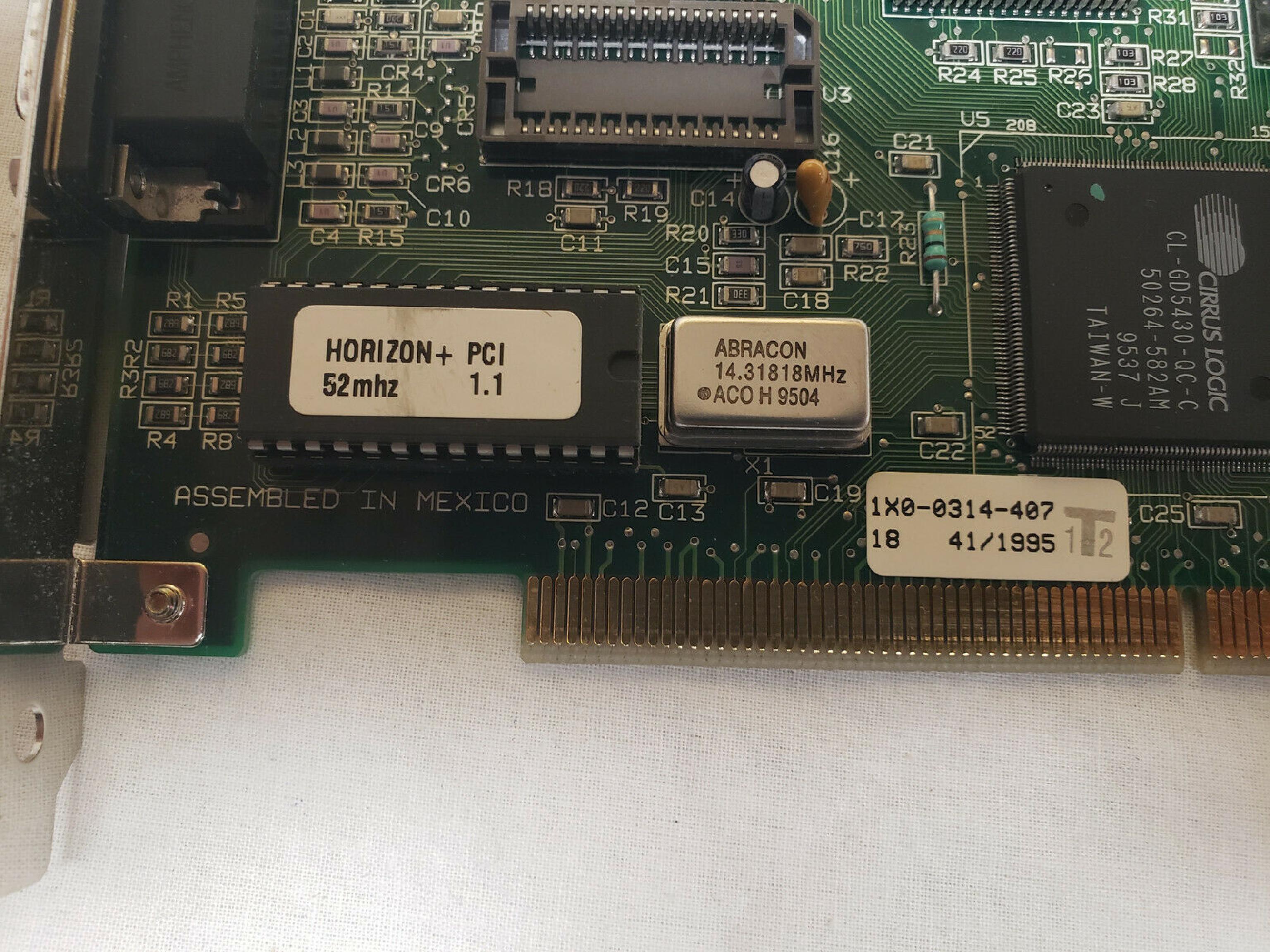 STB SYSTEMS INC 210-0149-002 CIRRUS LOGIC PCI VGA CL-GD5434-QC-D STB HORIZON VIDEO CARD MFR P/N 1X0-0321-007