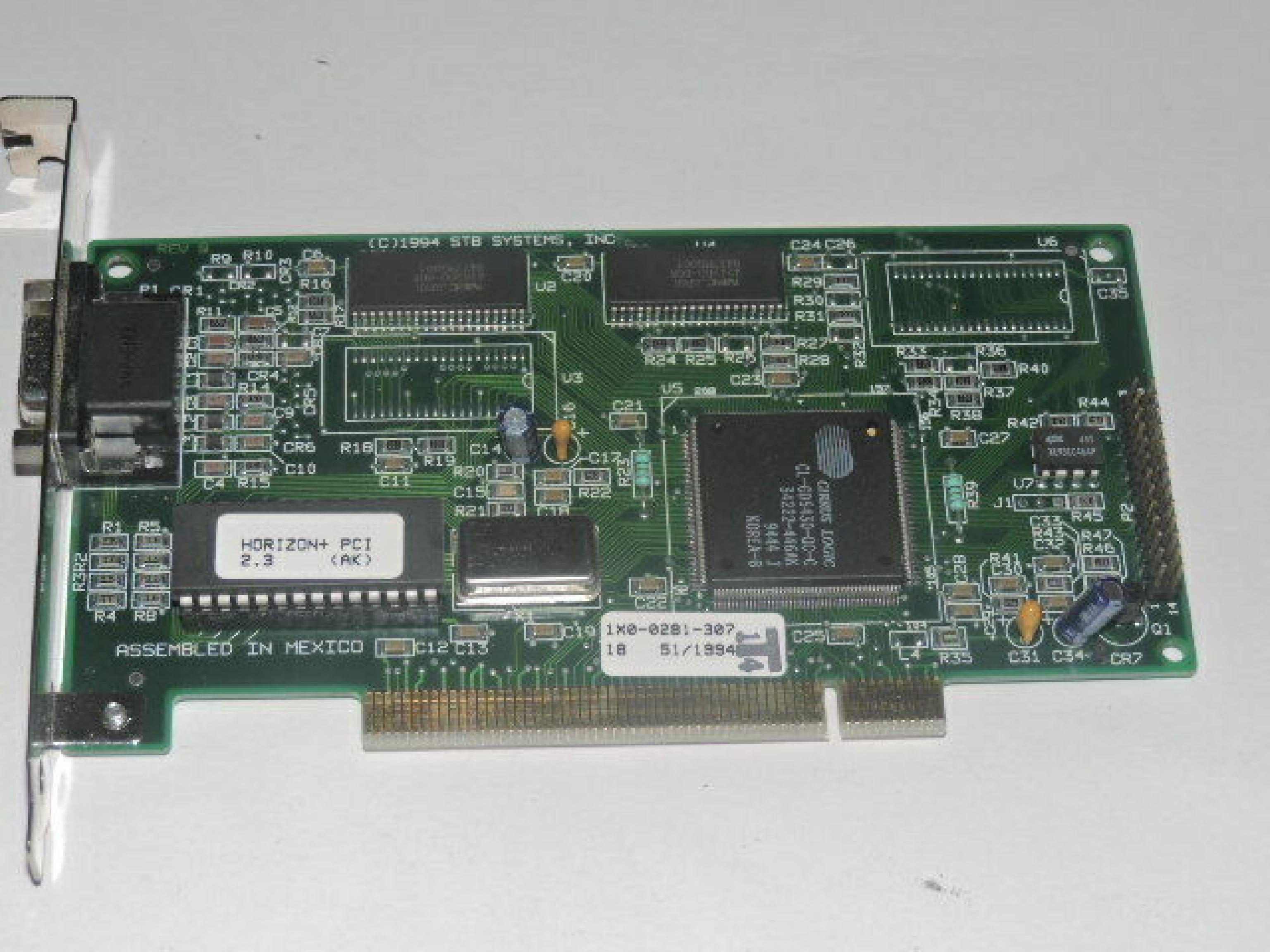 STB SYSTEMS INC 210-0149-002 CIRRUS LOGIC PCI VGA CL-GD5434-QC-D STB HORIZON VIDEO CARD MFR P/N 1X0-0321-007