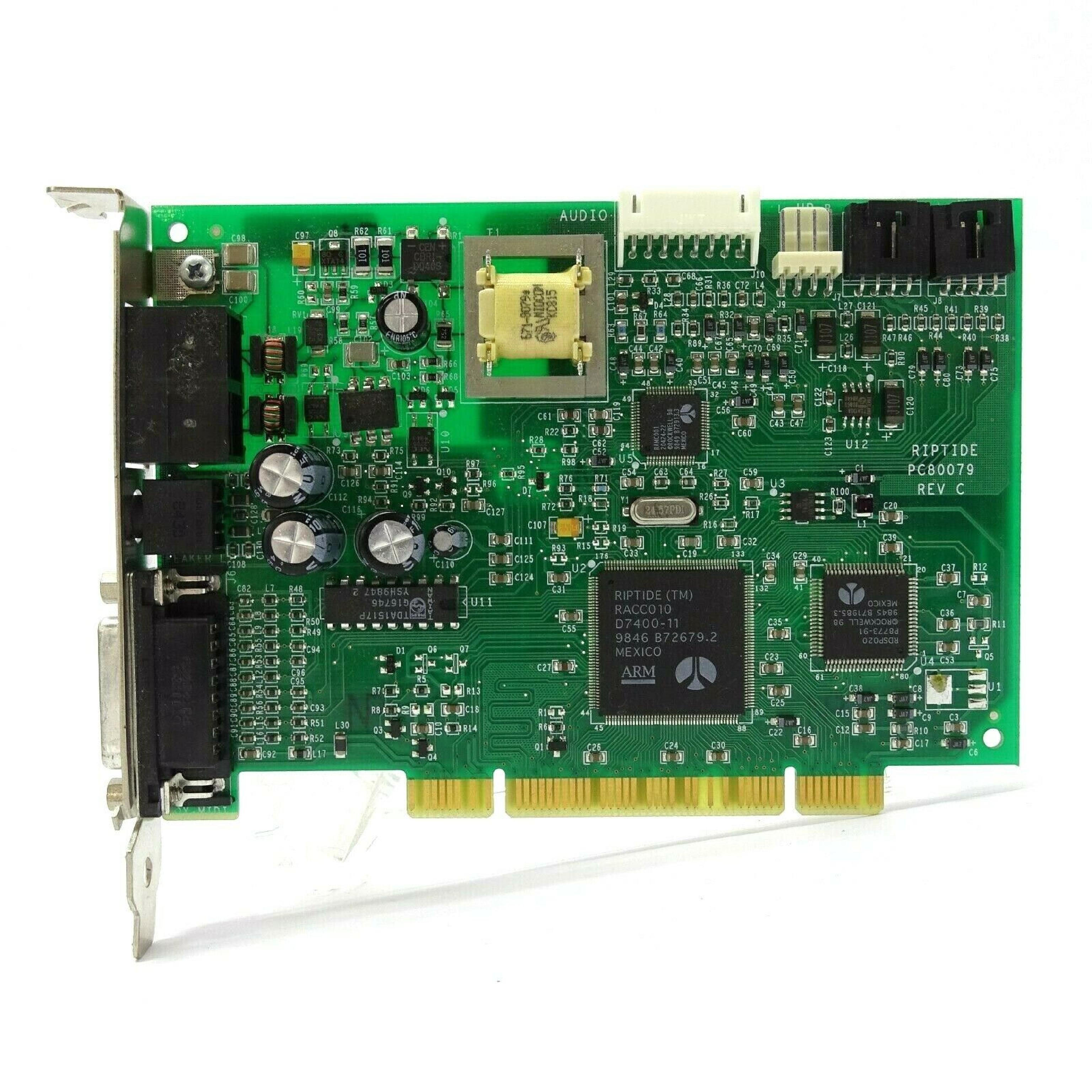 RIPTIDE / HEWLETT PACKARD / HP PC80079 PCI SOUND CARD AND MODEM 56K FAXMODEM SOUNDCARD AUDIO/FAX/MODEM/JOYSTICK CONTROLLER