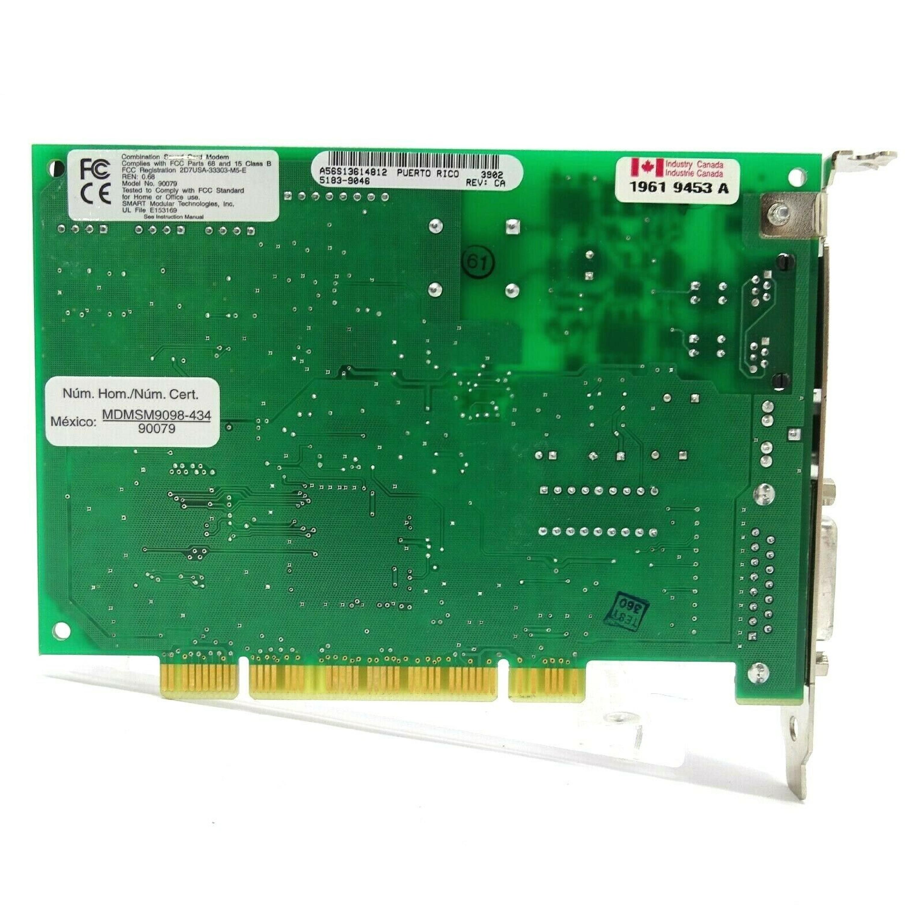 RIPTIDE / HEWLETT PACKARD / HP PC80079 PCI SOUND CARD AND MODEM 56K FAXMODEM SOUNDCARD AUDIO/FAX/MODEM/JOYSTICK CONTROLLER