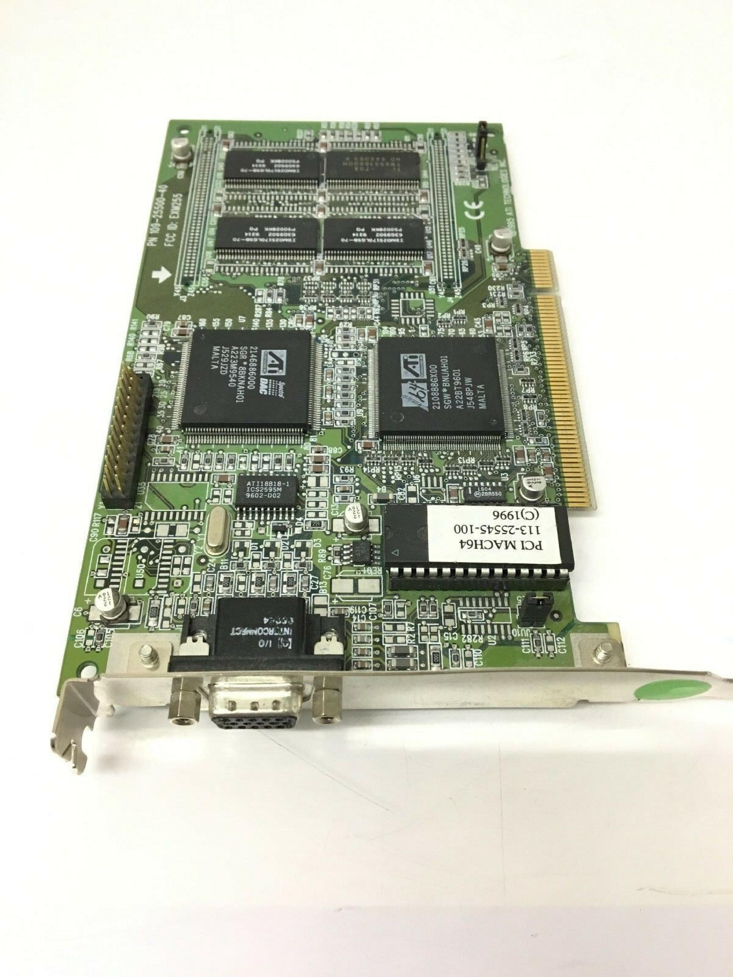 ATI 109-25500-40 PCI MACH64 210888GX00 SWG*BNUAH01 A22DK9644 VIDEO CARD