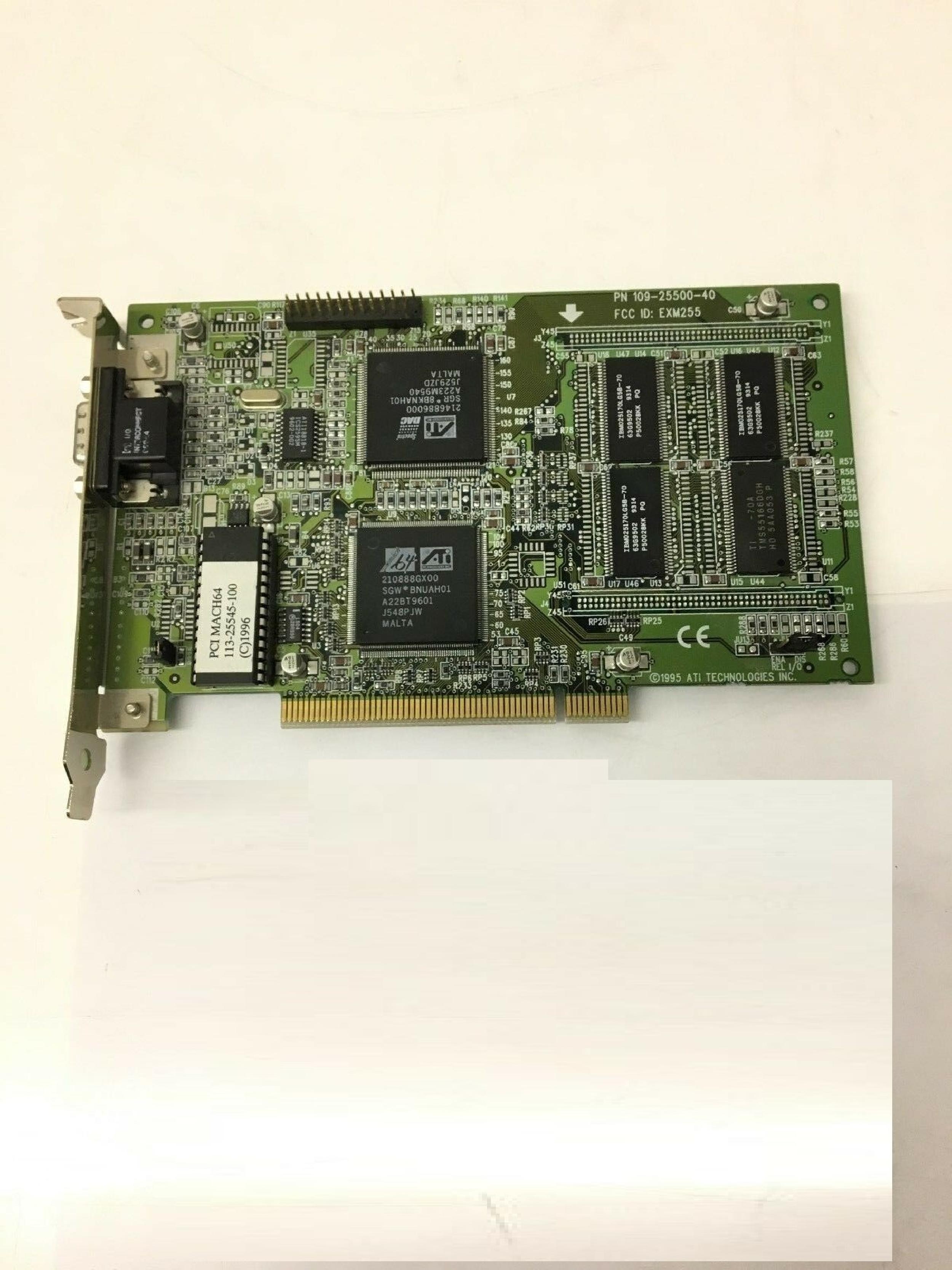 ATI 109-25500-40 PCI MACH64 210888GX00 SWG*BNUAH01 A22DK9644 VIDEO CARD