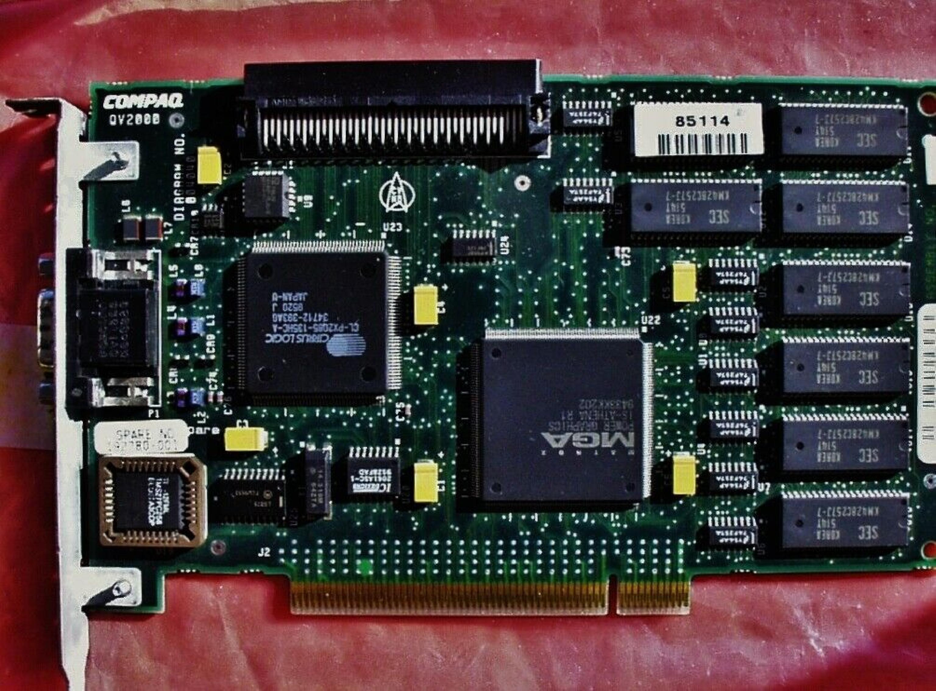 COMPAQ / HEWLETT PACKARD / HP 148260-001 QV2000 2MB GRAPHICS CONTROLLER PCI MATROX MGA POWER GRAPHICS