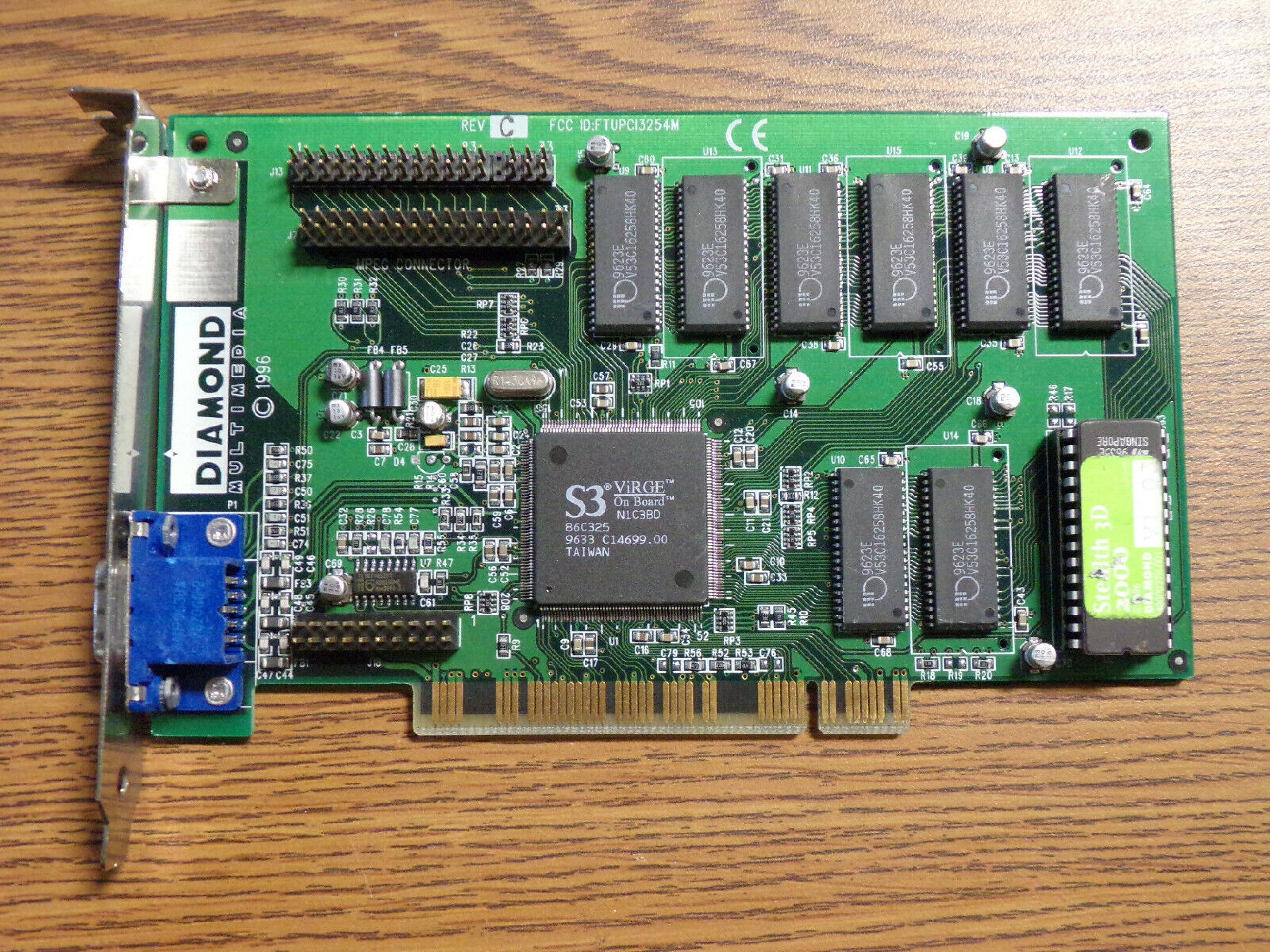 DIAMOND 23030220-405 PCI STEALTH 3D 2000 S3 VIRGE N1EBD 86C325 9630 C14244.00