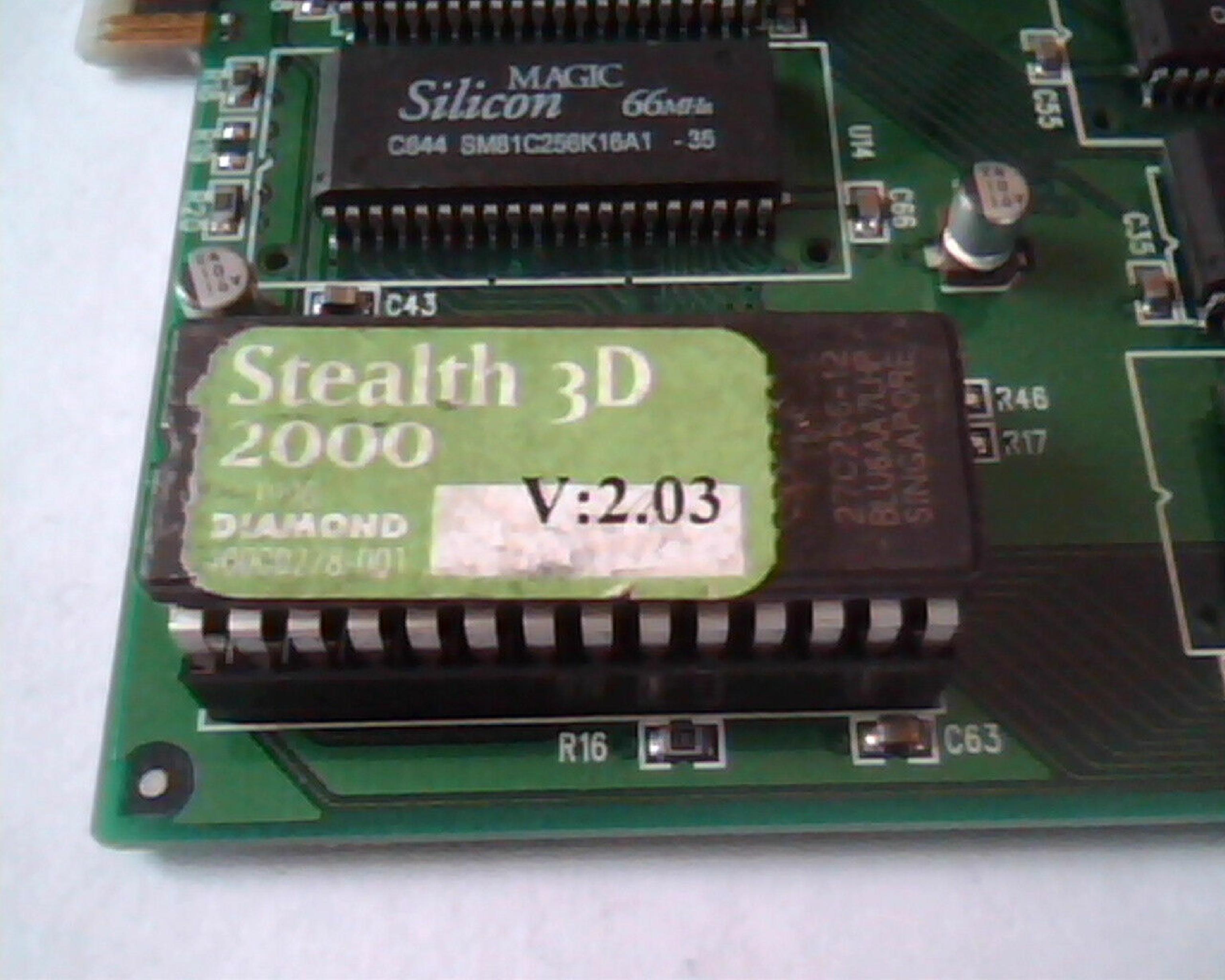 DIAMOND FTUPCI3254M PCI STEALTH 3D 2000 S3 VIRGE N1EBD 86C325 9630 C14244.00 N1C3BD CHIPSET